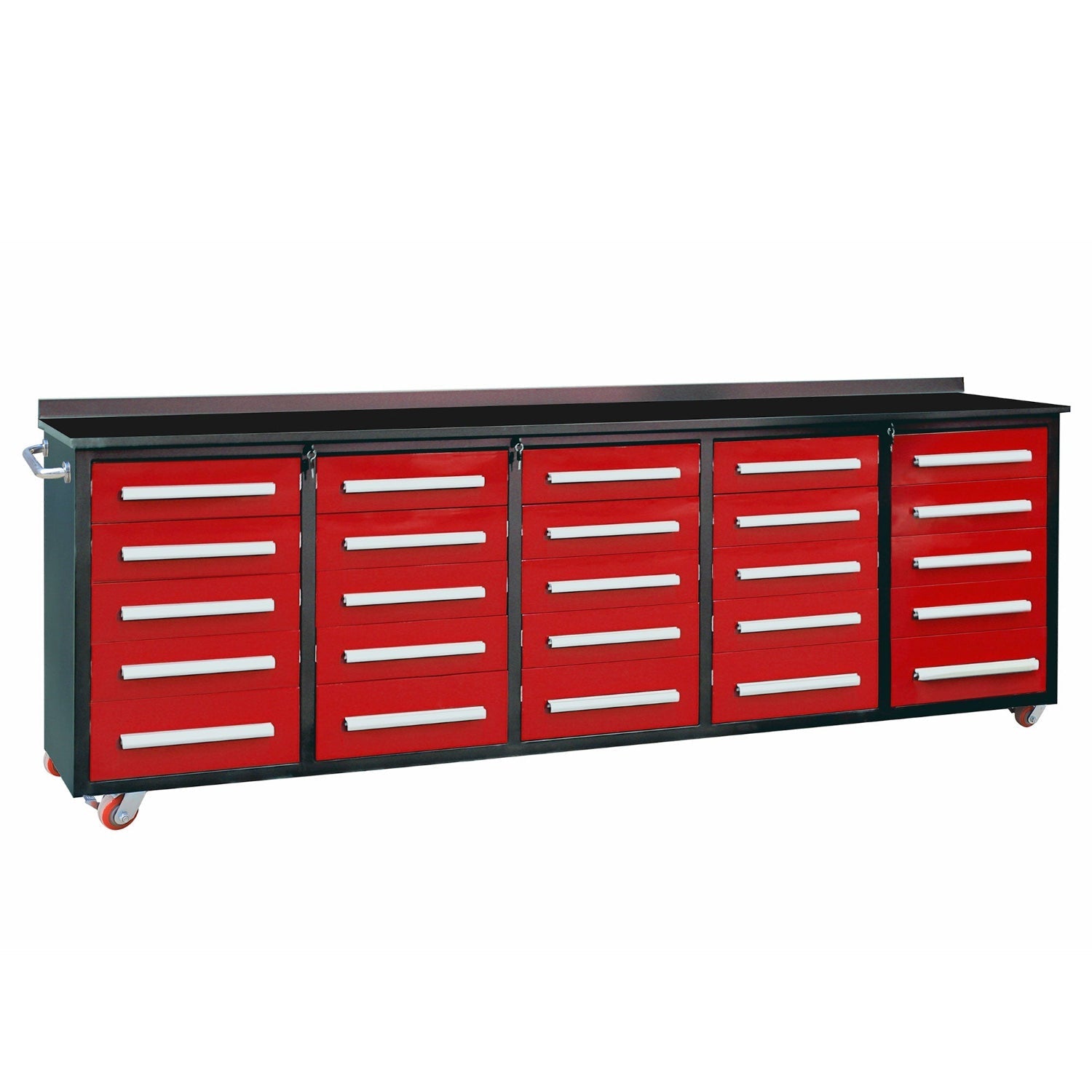 10 ft Heavy Duty Workbench with 25 Drawers - Garage Rebel