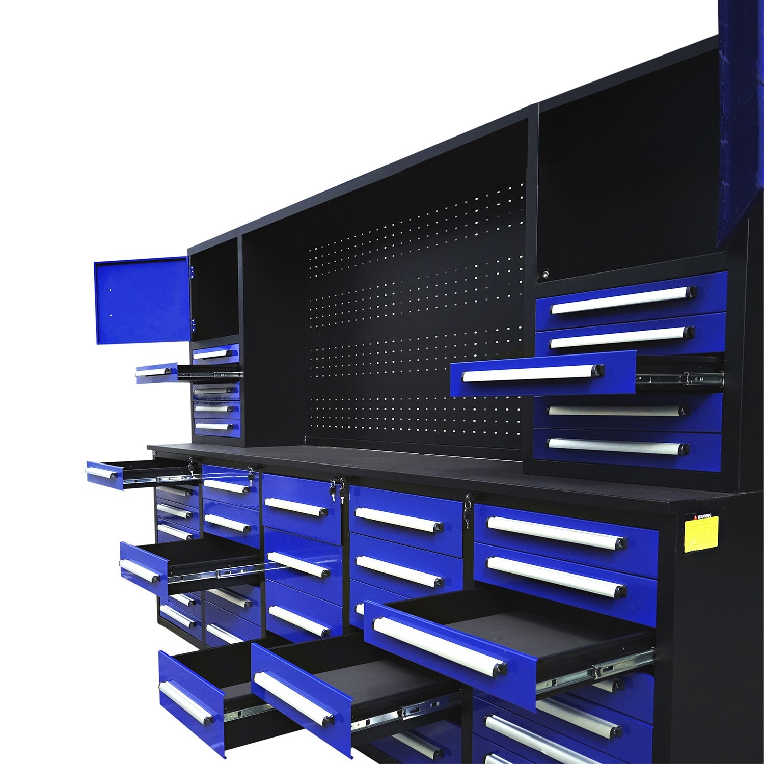 10ft Garage Cabinet (40 Drawers, 2 Cabinets & 1 Pegboard)