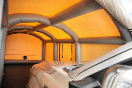 24' Extra Wide Arch Roof 9' High Outdoor Showcase (24x12x7' with 9' Arch) (84" Drive In Height & 120" Drive In Width)