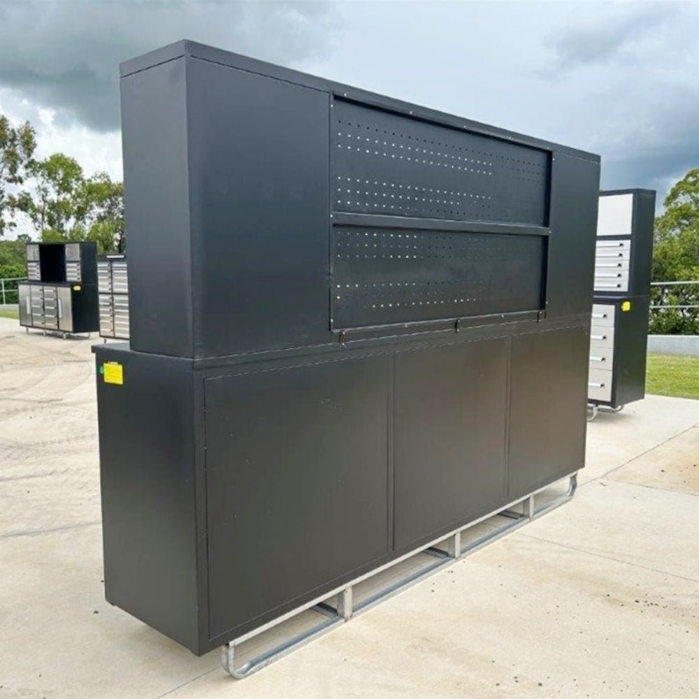 10ft Garage Cabinet (30 Drawers, 2 Cabinets & 1 Pegboard) - Garage Rebel