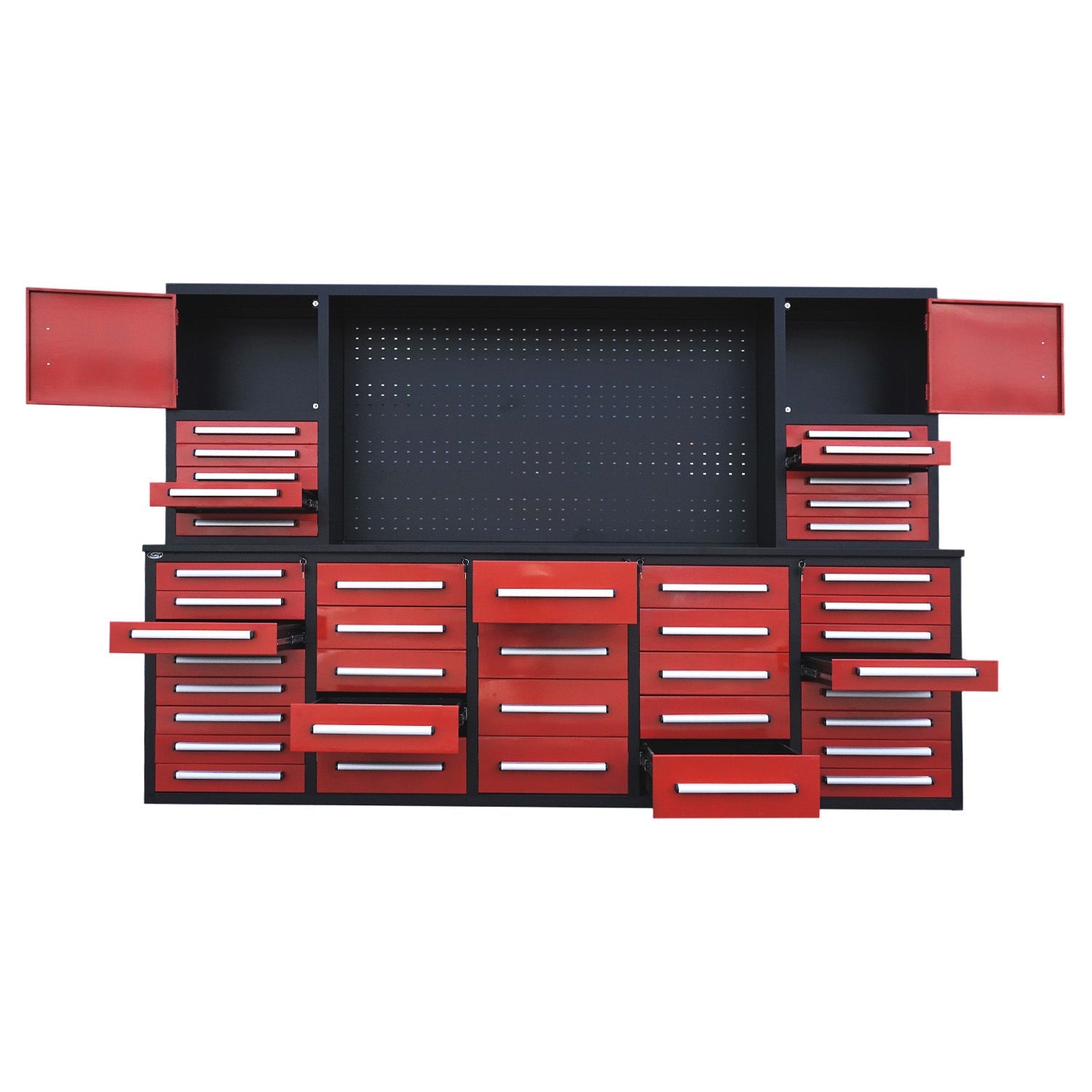10ft Garage Cabinet (40 Drawers, 2 Cabinets & 1 Pegboard) - Garage Rebel