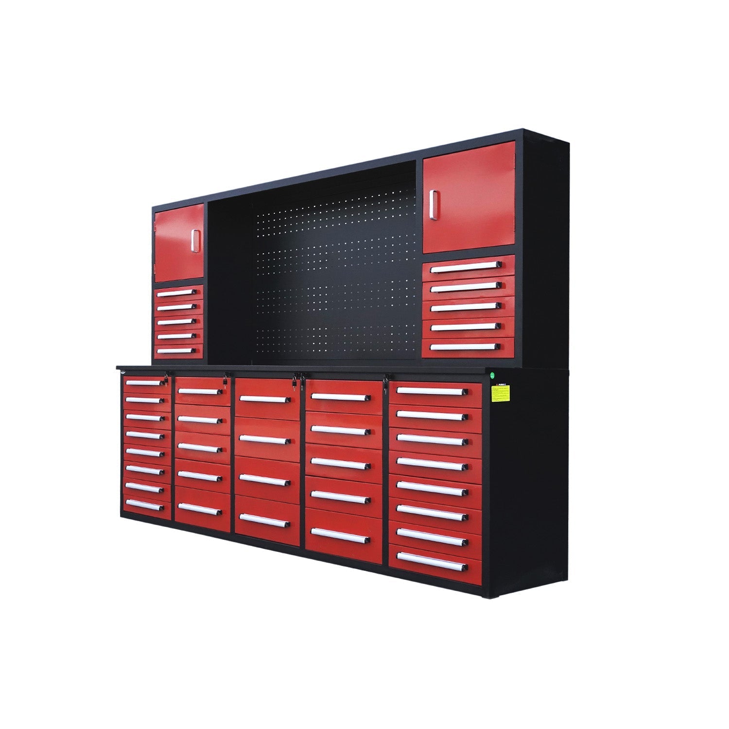 10ft Garage Cabinet (40 Drawers, 2 Cabinets & 1 Pegboard) - Garage Rebel