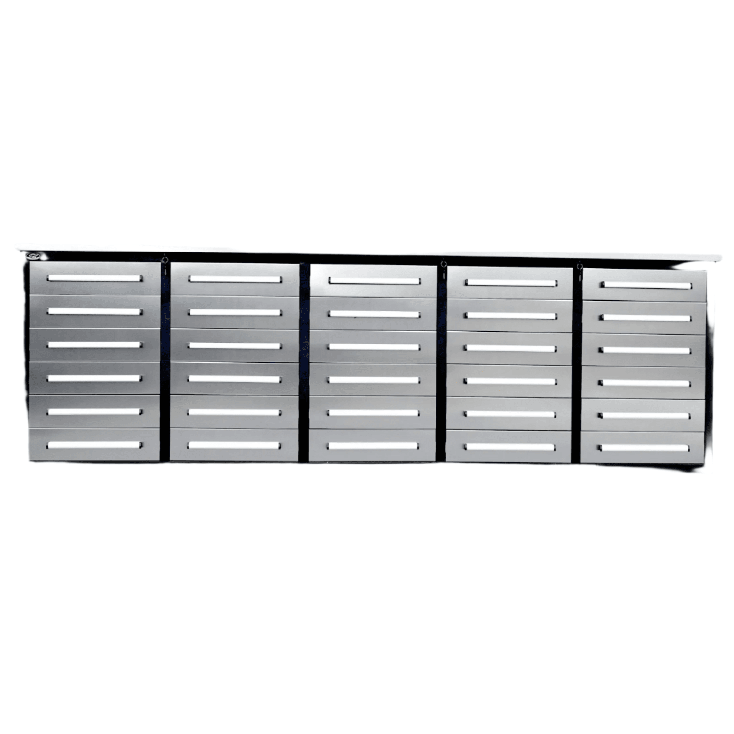 10ft Workbench Storage Cabinet with 30 Drawers - Garage Rebel