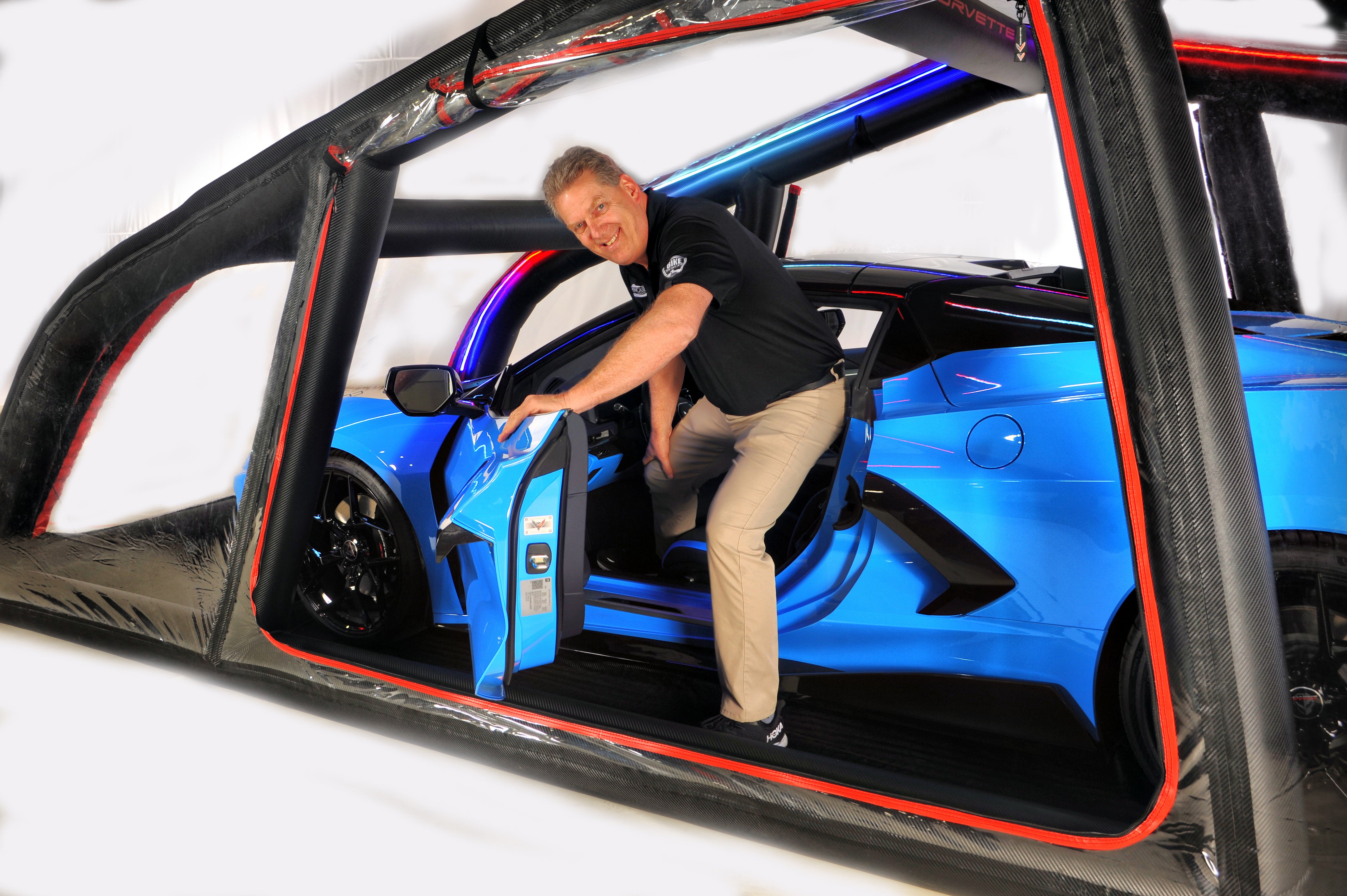 16' SC1 Corvette Series Showcase includes the LED KIT, Intellicharger, Road Emblazoned Floor (Patent 1018431)