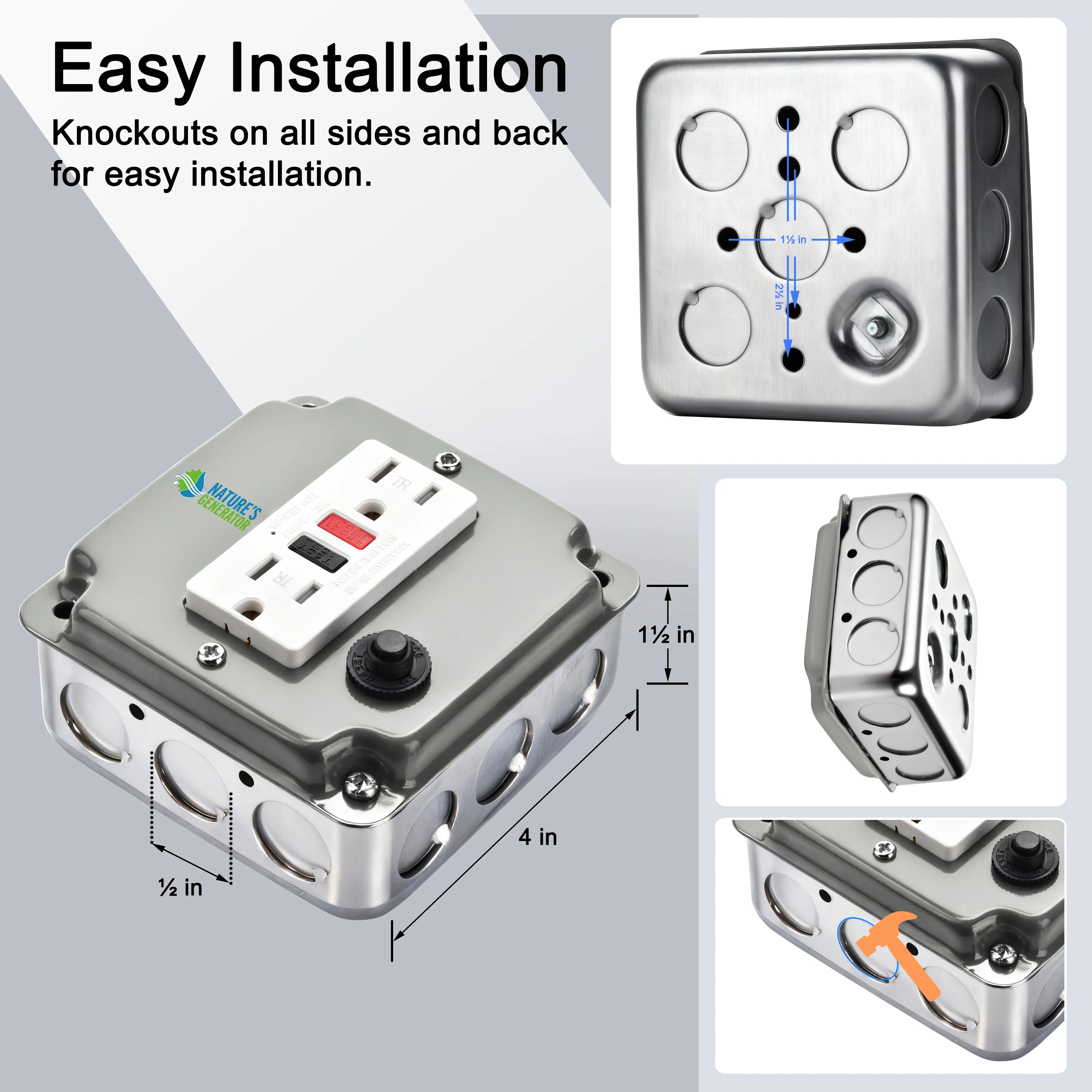 Nature's Generator 15A GFCI Power Outlet Box