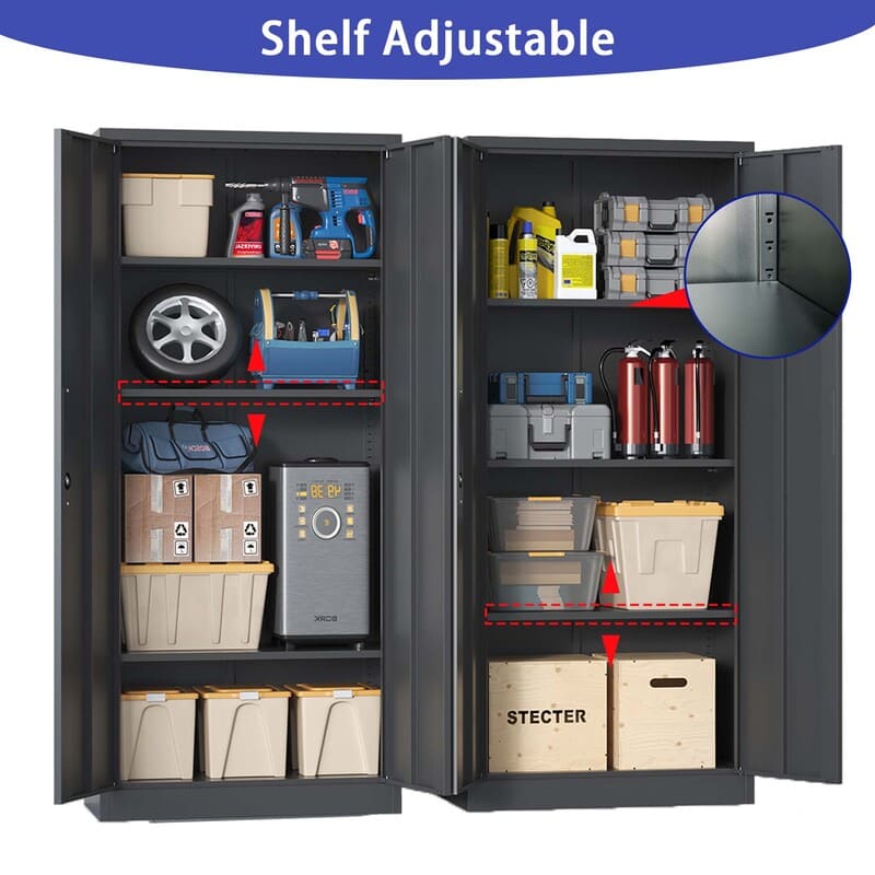 SC3B Basic Metal Garage Storage Cabinet with 3 Shelves