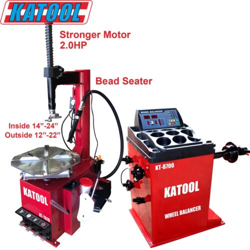 Combo 7: Tire Changer KT-T810 & Wheel Balancer KT-B700 w/ adaptors