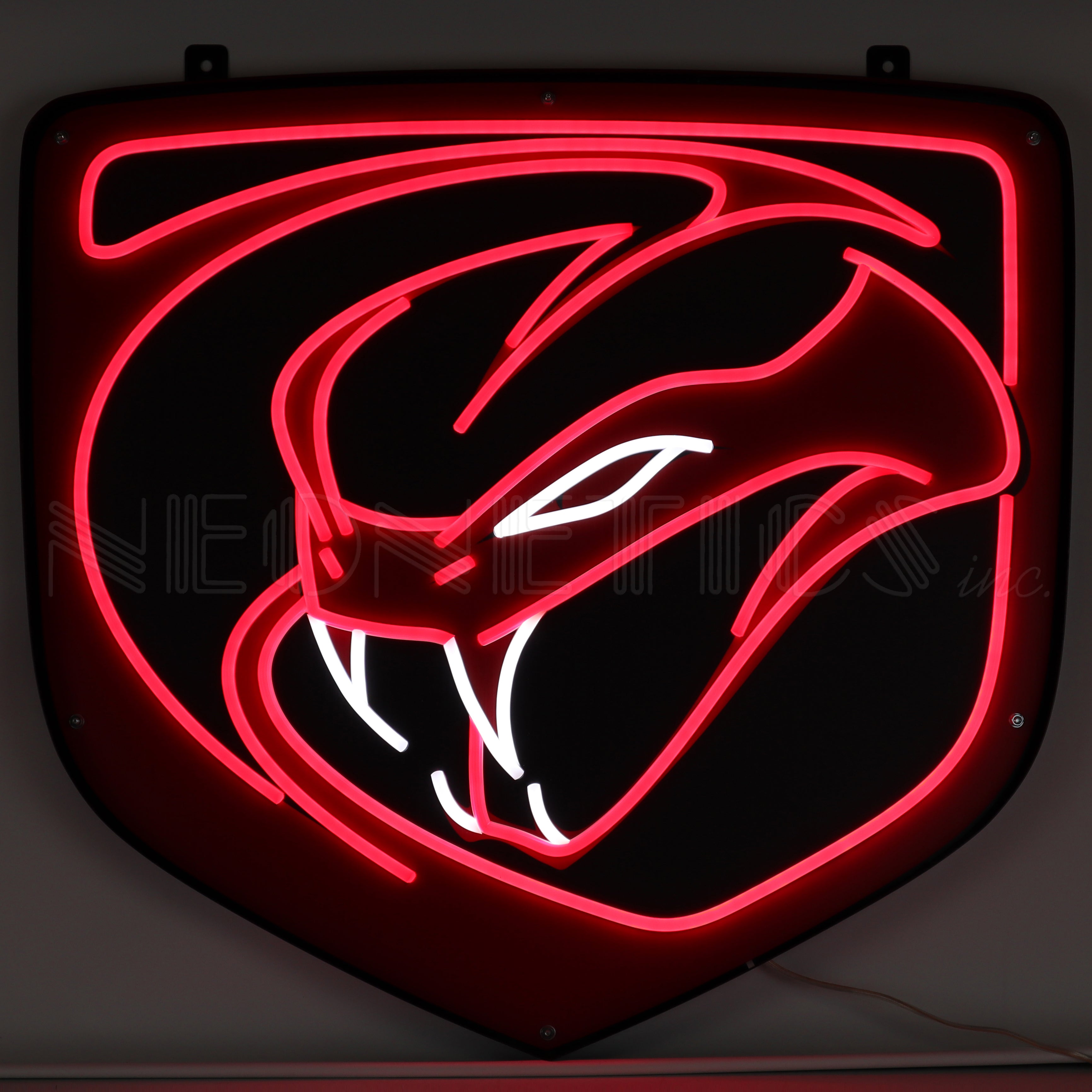 DODGE VIPER LED FLEX-NEON SIGN IN STEEL CAN