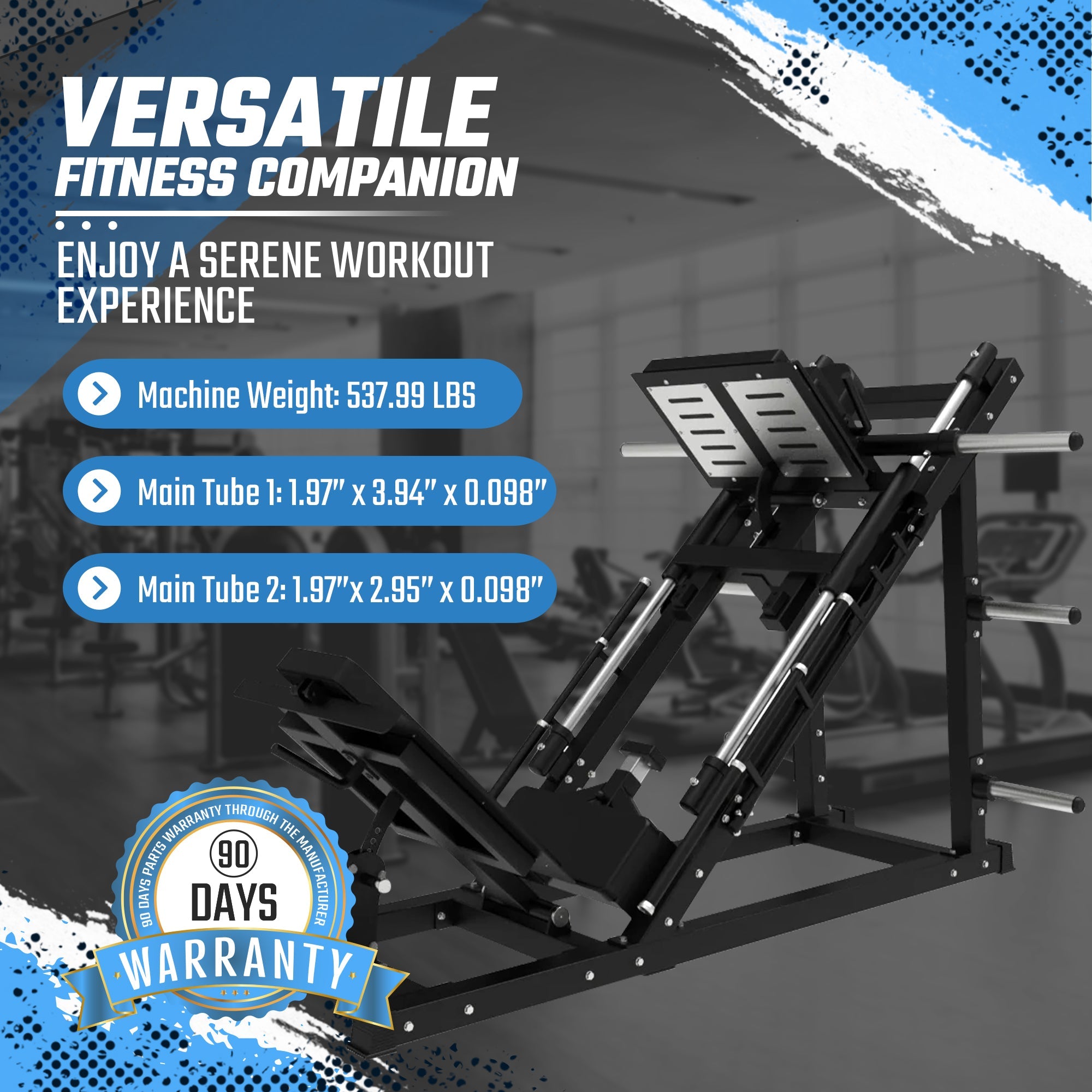 Plate Loaded 45° Leg Press & Hack Squat Machine (New)
