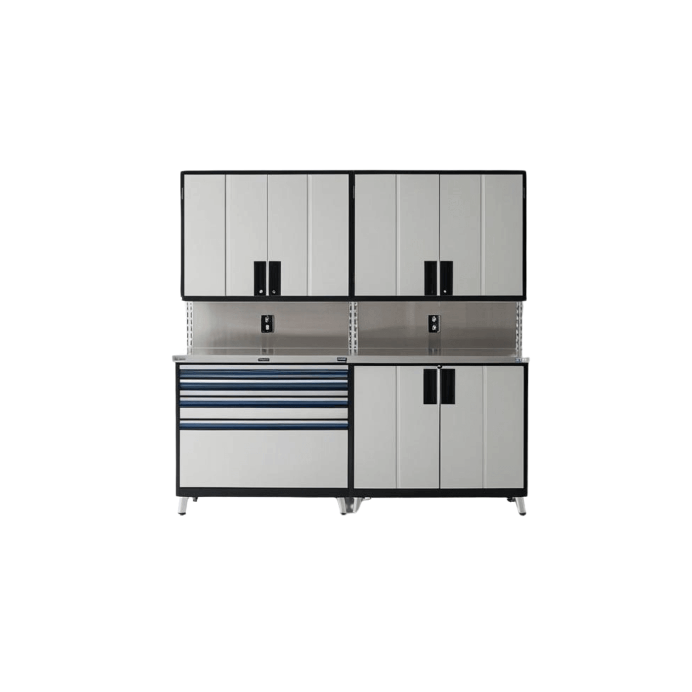 5 Piece - Modern Light Gray Cabinet Set - Garage Rebel