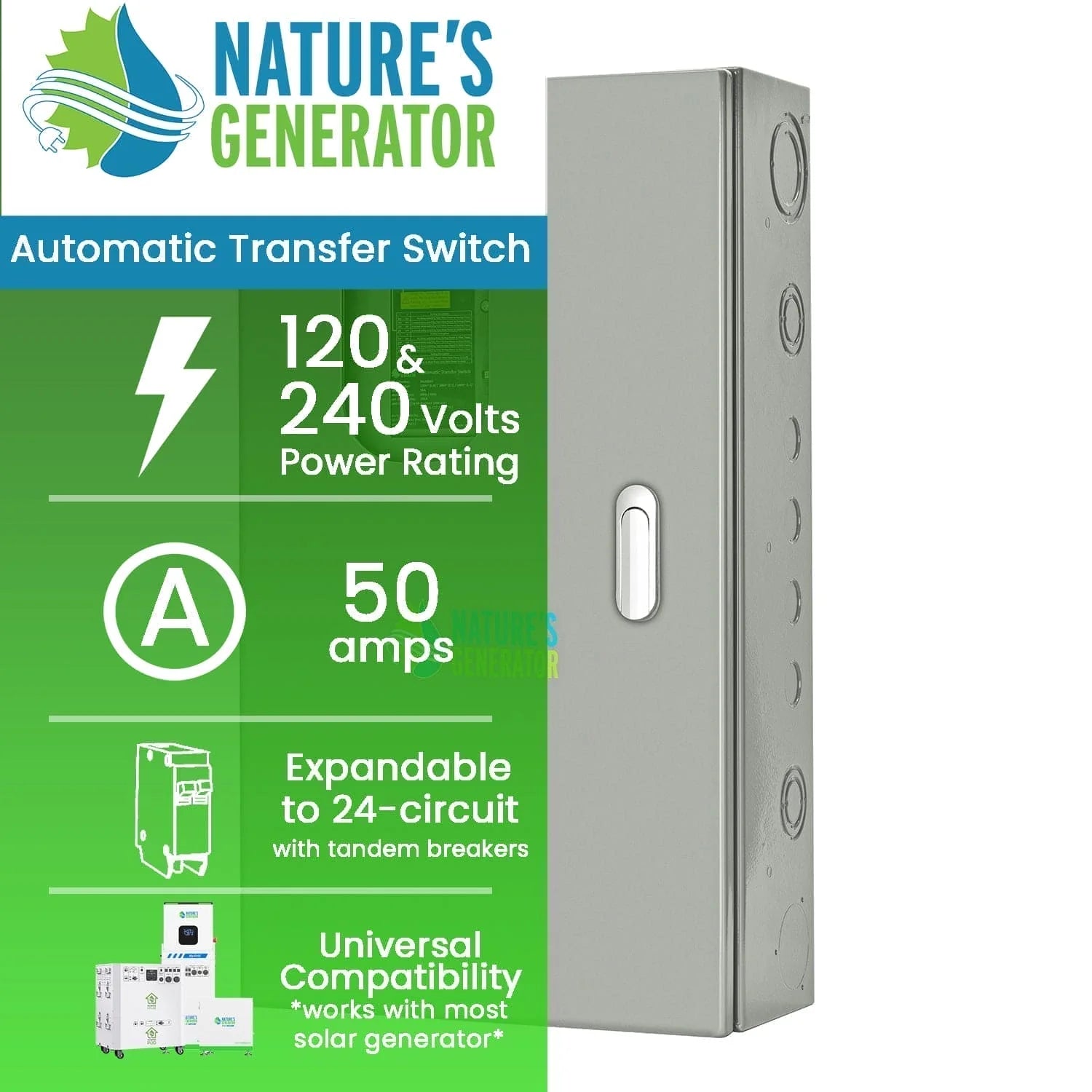 50A Automatic Generator Transfer Switch