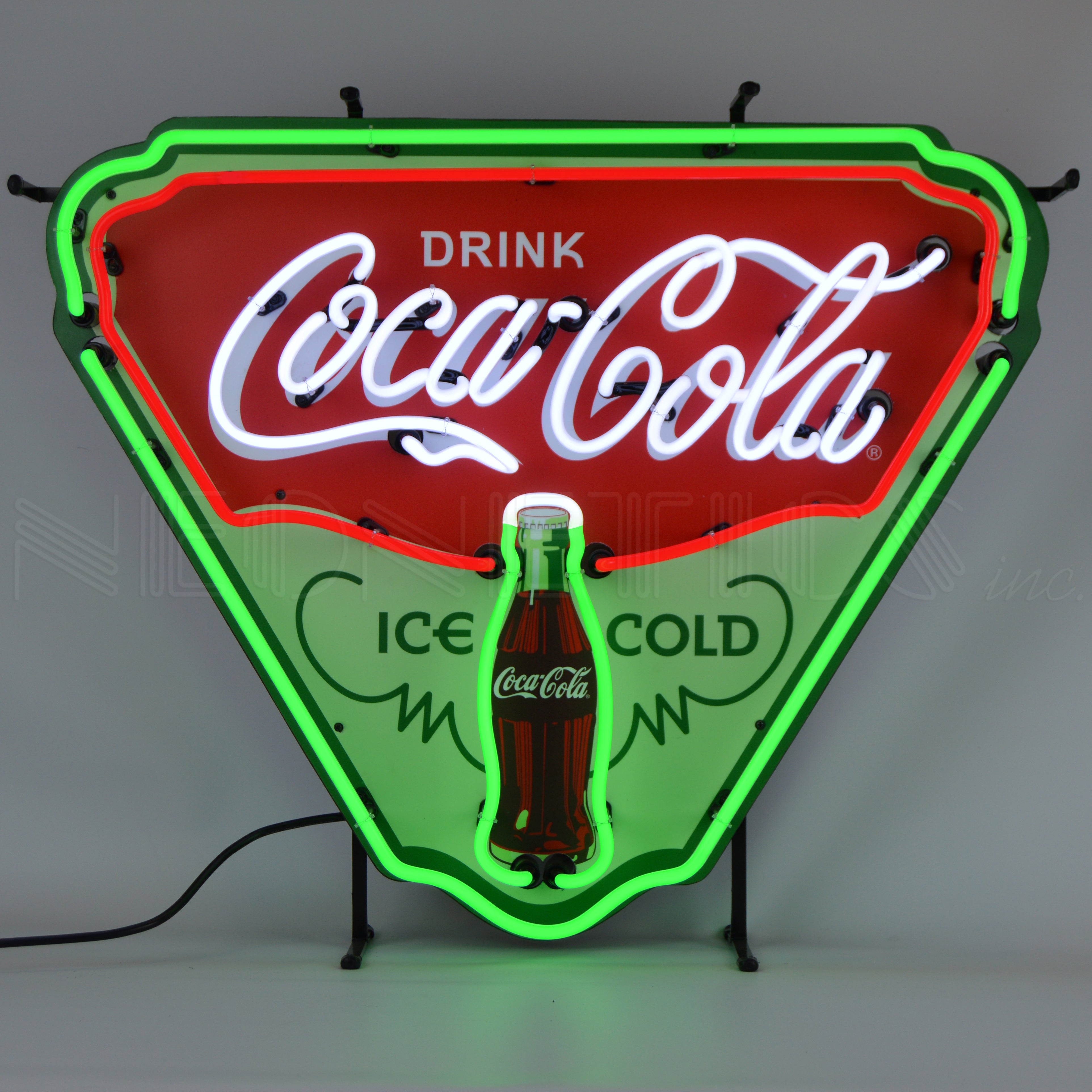 COCA-COLA ICE COLD SHIELD NEON SIGN