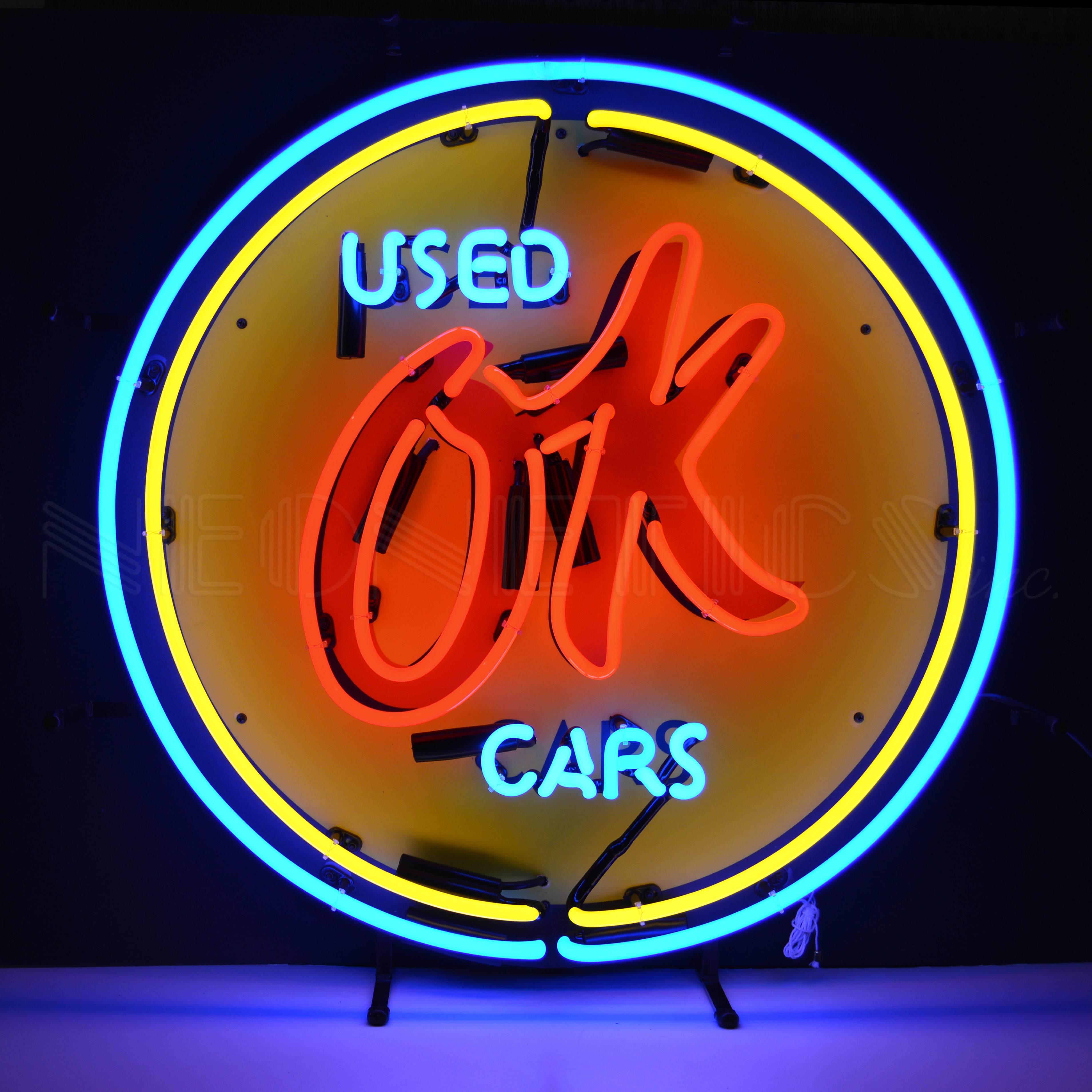 CHEVY VINTAGE OK USED CARS NEON SIGN