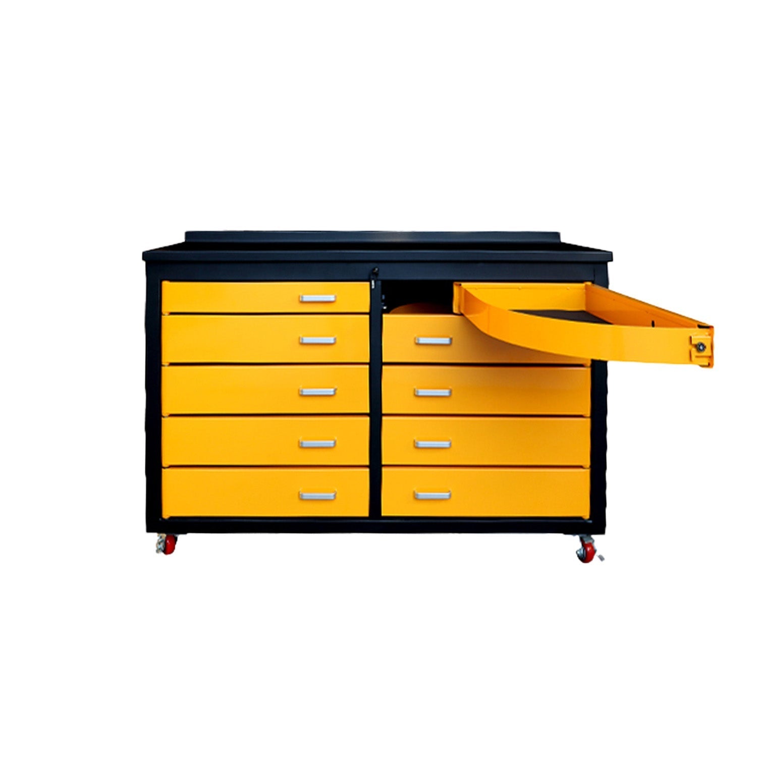 6ft Heavy Duty Mobile Workbench with 10 Drawers - Garage Rebel