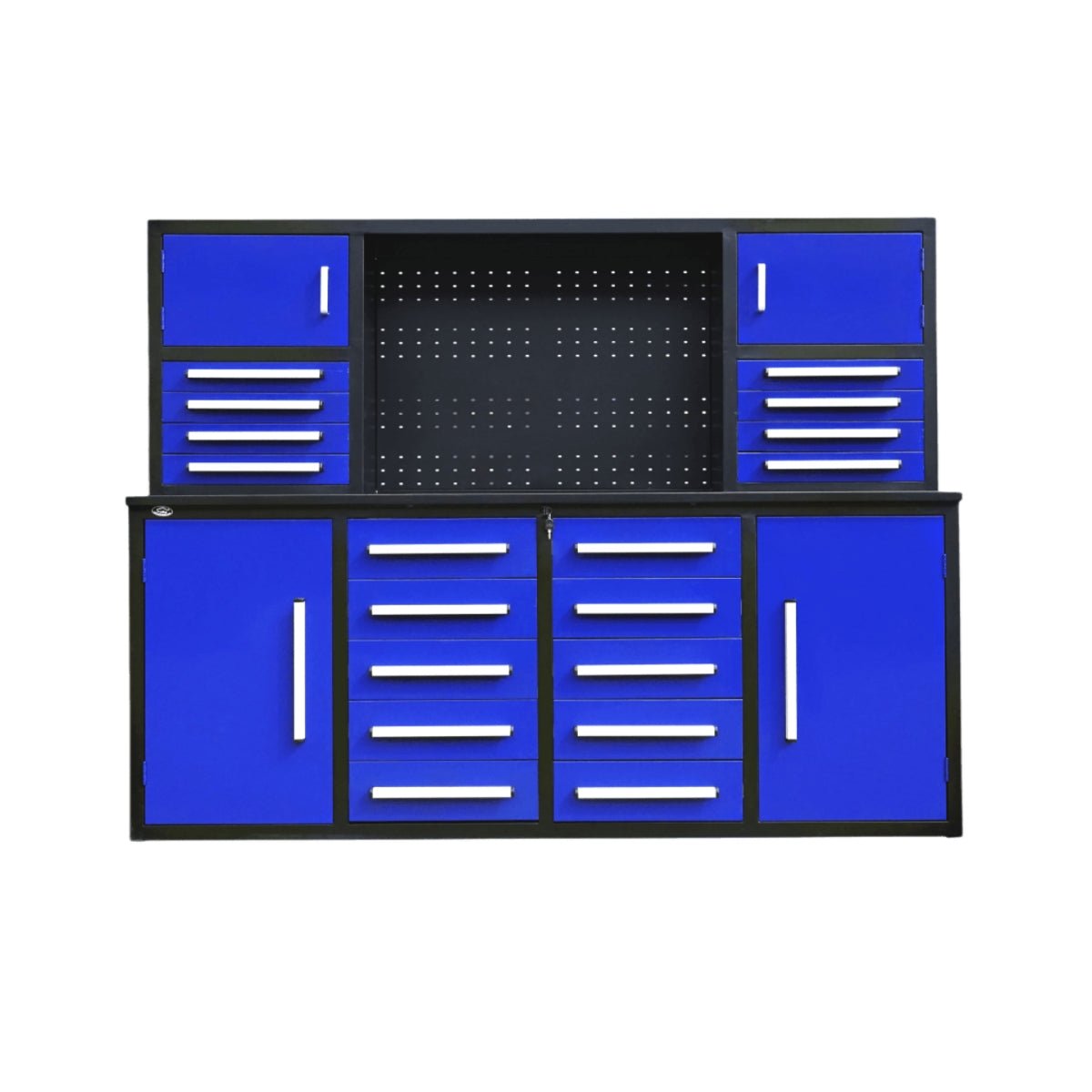 7 ft Garage Cabinet (18 Drawers & 4 Cabinets & Pegboard) - Garage Rebel