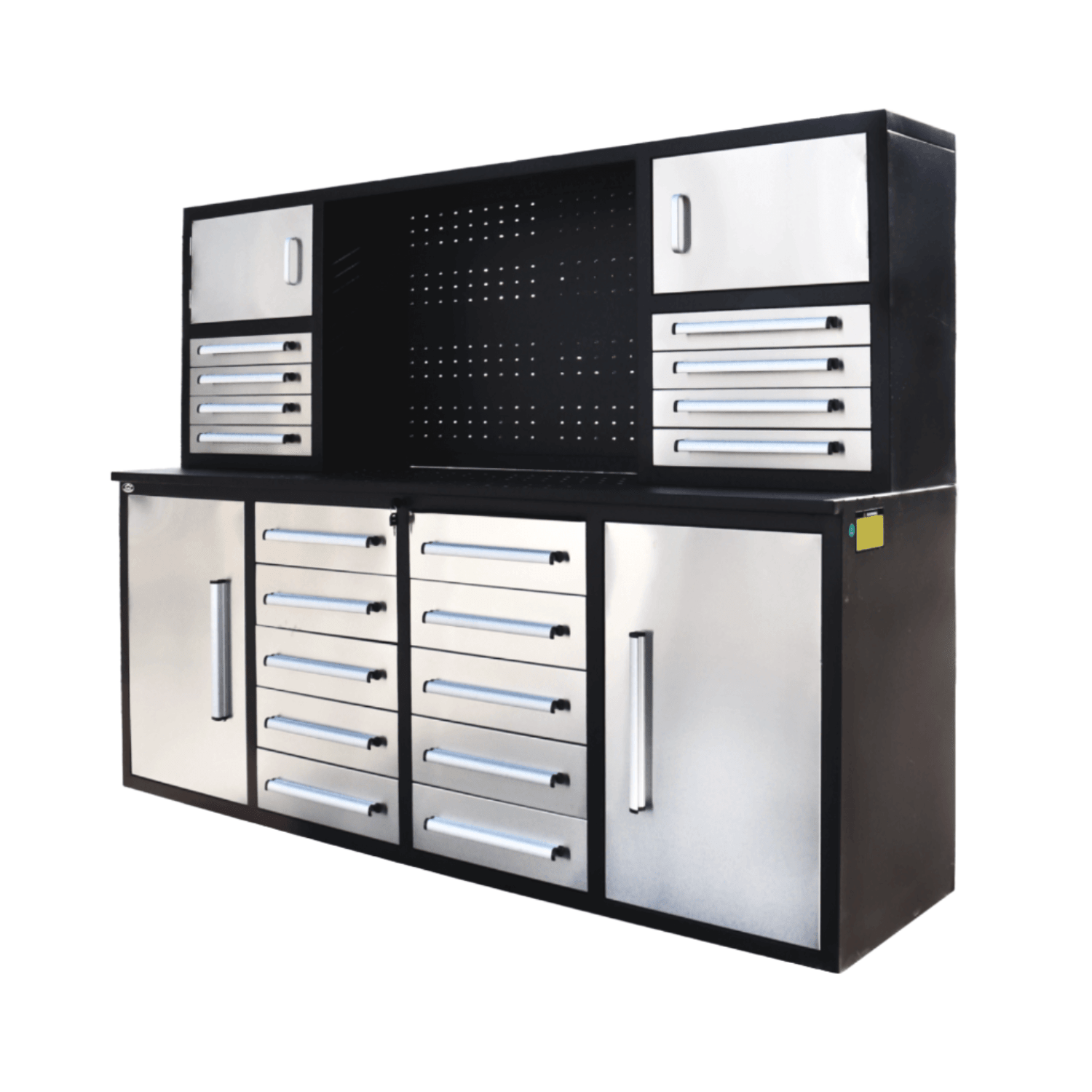 7 ft Garage Cabinet (18 Drawers & 4 Cabinets & Pegboard) - Garage Rebel