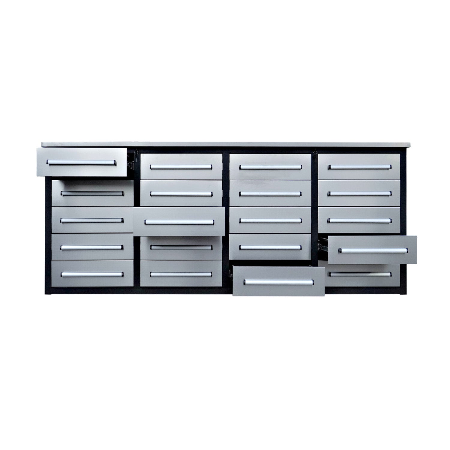 7ft Heavy Duty Workbench Cabinet with 20 Drawers