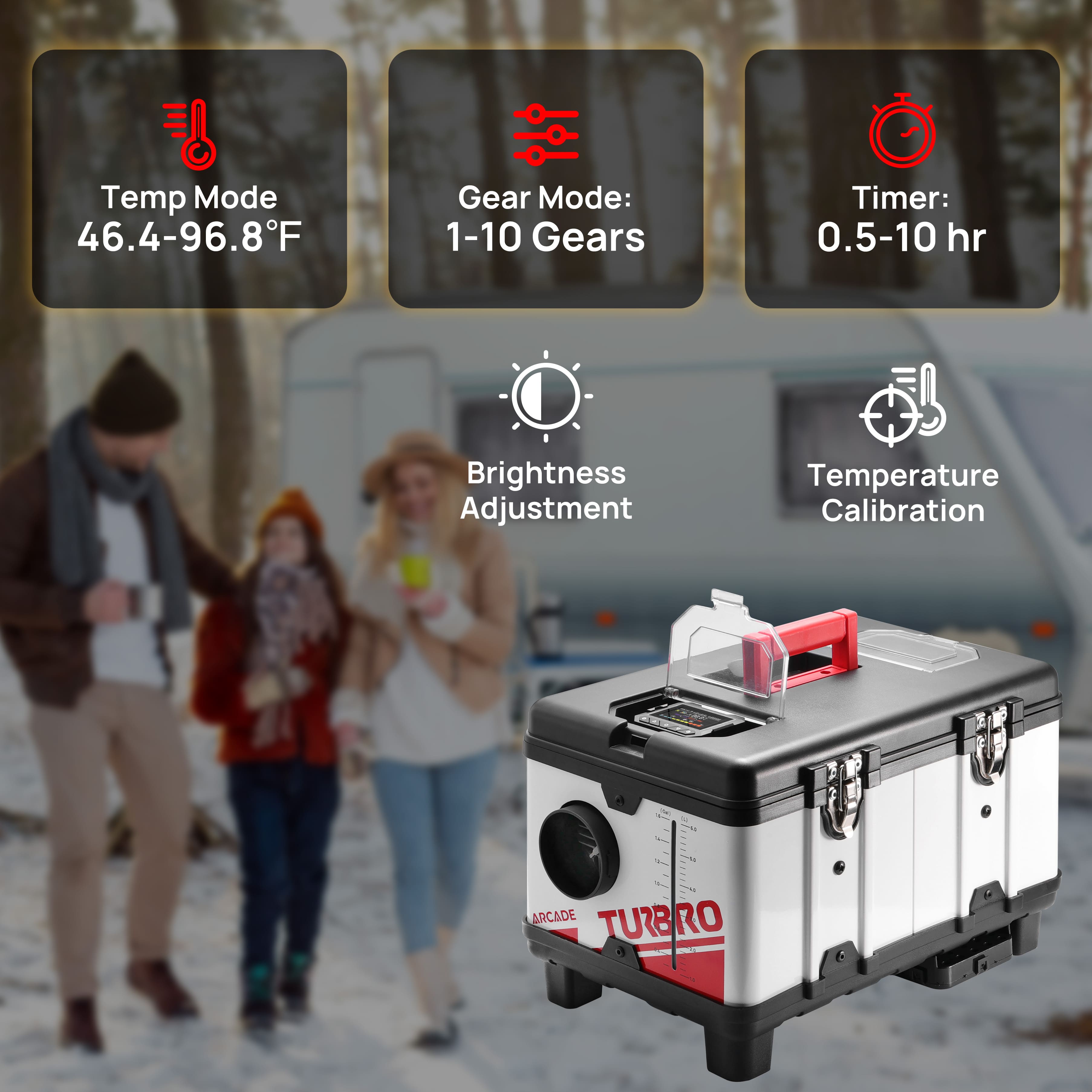 Arcade T8BP Diesel Heater, 9kW Triple Power, Toolbox Design