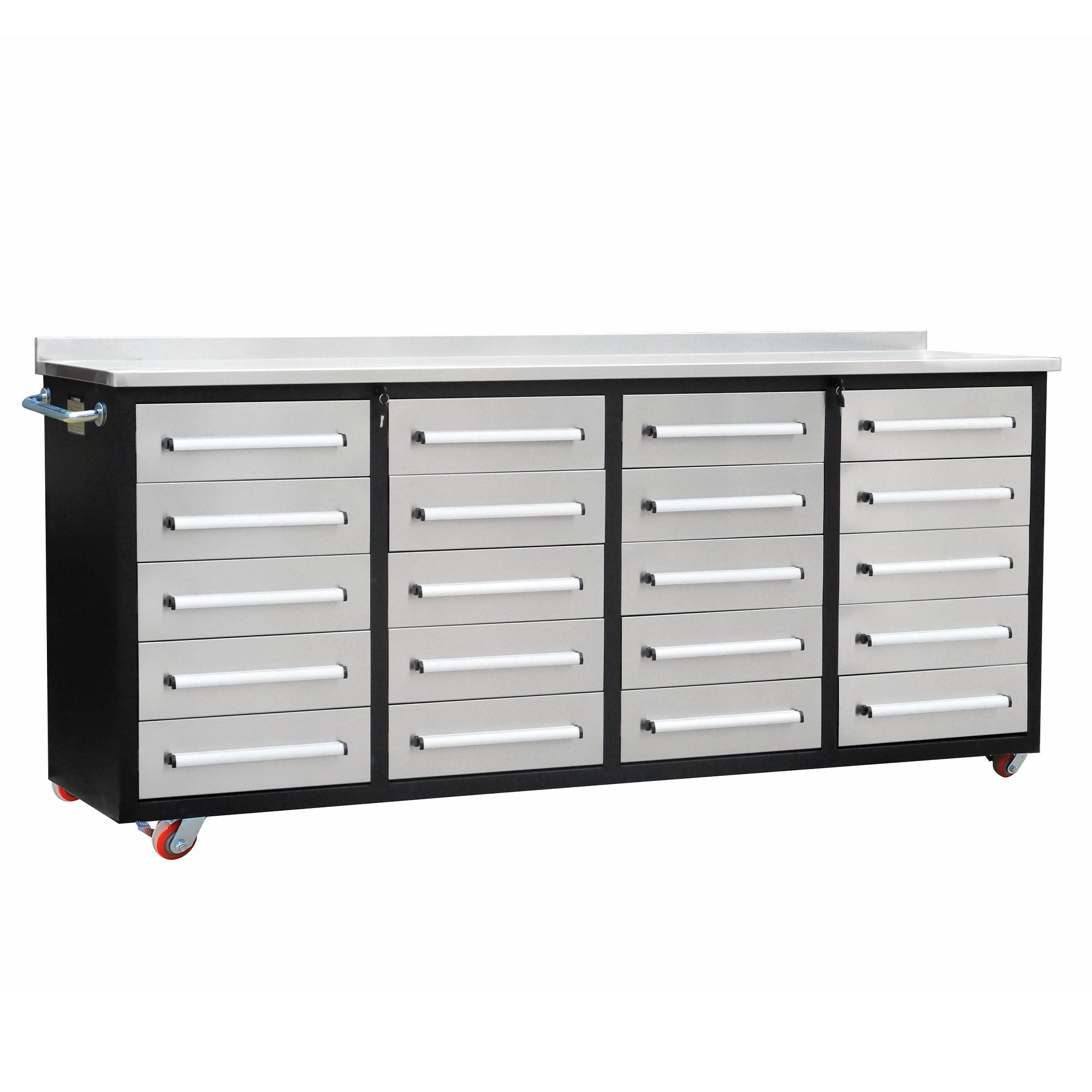 7ft Heavy Duty Workbench Cabinet with 20 Drawers - Garage Rebel