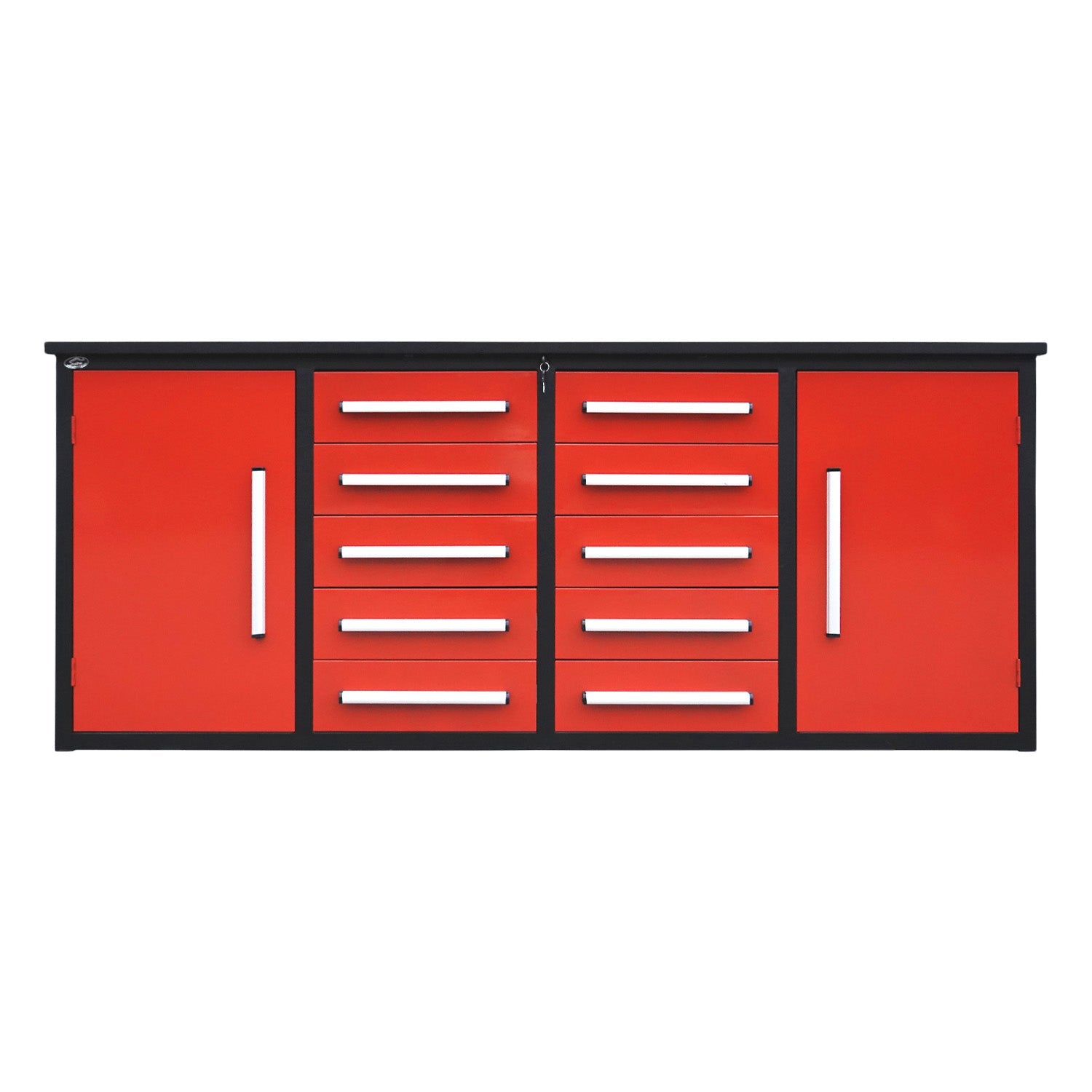 7ft Heavy Duty Workbench with 10 Drawers & 2 Cabinets - Garage Rebel