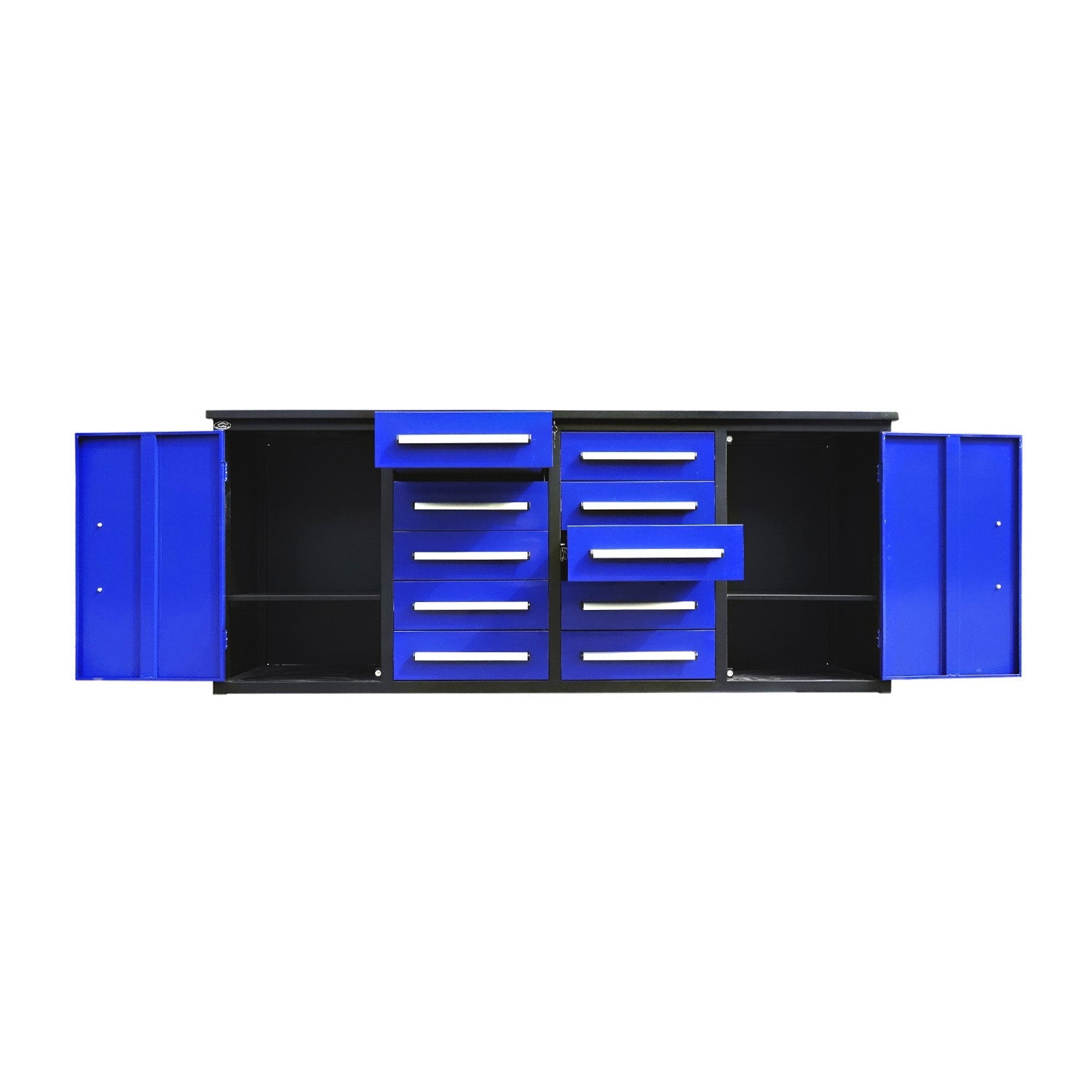 7ft Heavy Duty Workbench with 10 Drawers & 2 Cabinets - Garage Rebel