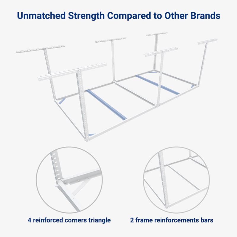 GR48F Basic 4' x 8' Overhead Garage Storage Rack