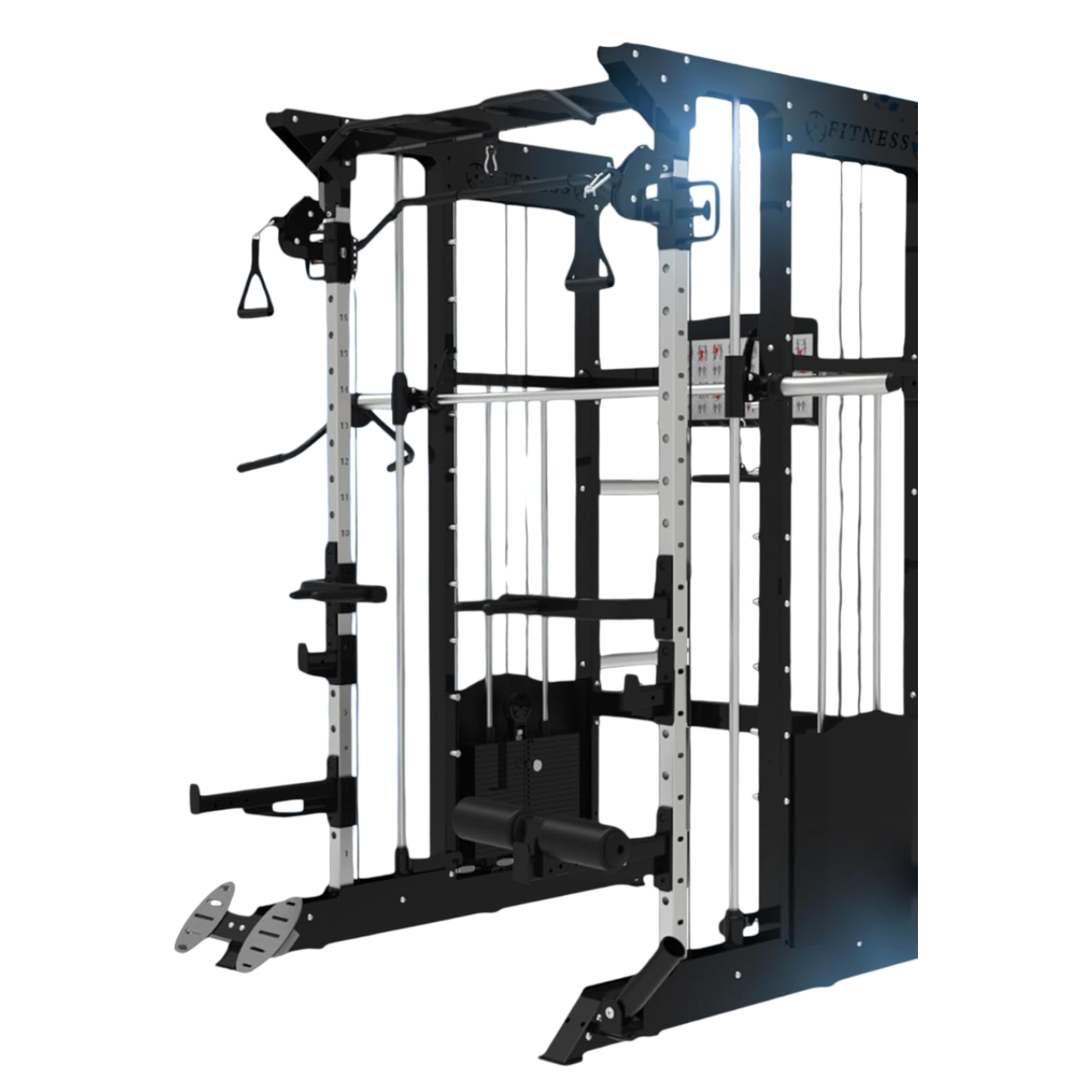 All-in-One Home Gym, Power Rack w/ Smith Machine & Functional Trainer w/ 2x - 220lb weight stacks (New)