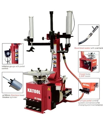 Combo 3: Tire Changer KT-T830 & Wheel Balancer KT-B700 w/ adaptors