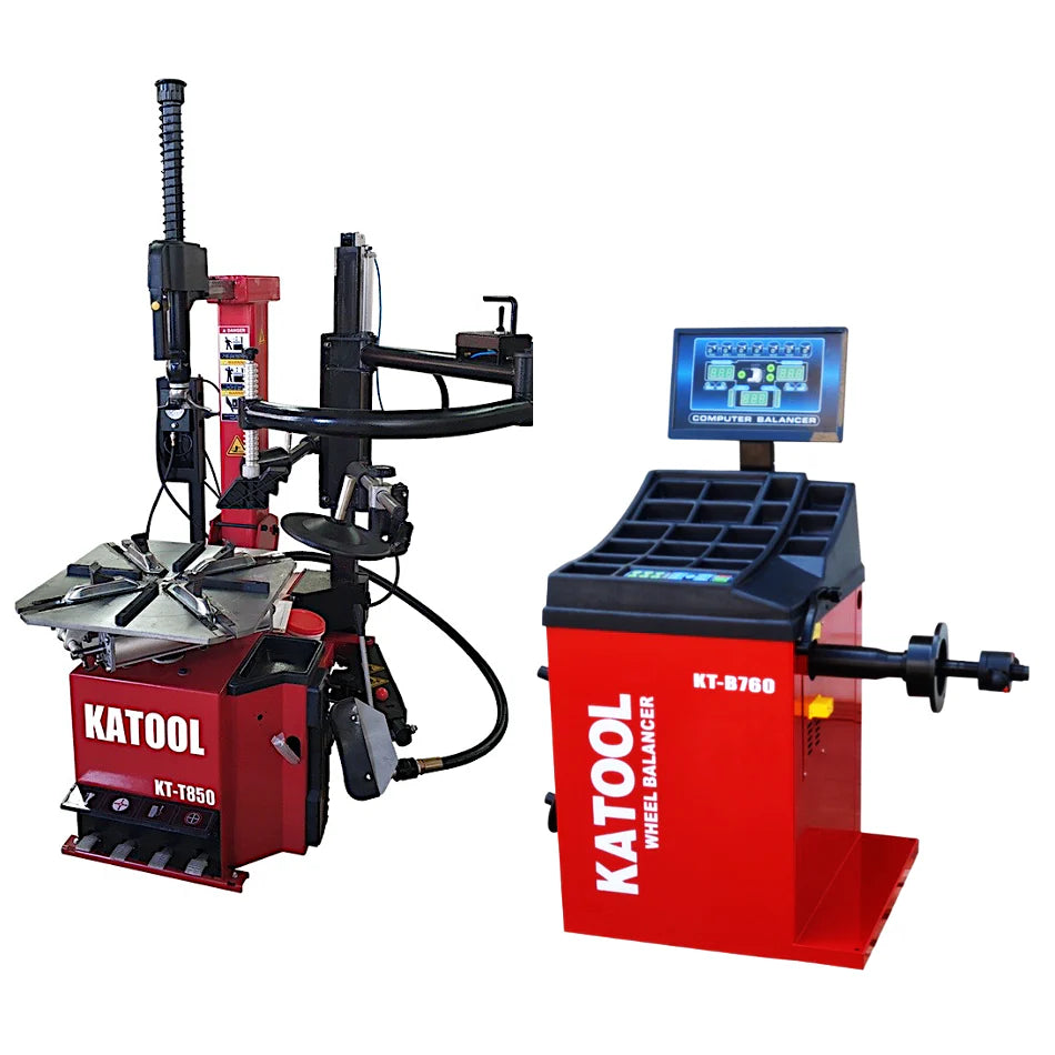 Combo 6: Tire Changer KT-T850 & Wheel Balancer KT-B760 w/ adaptors