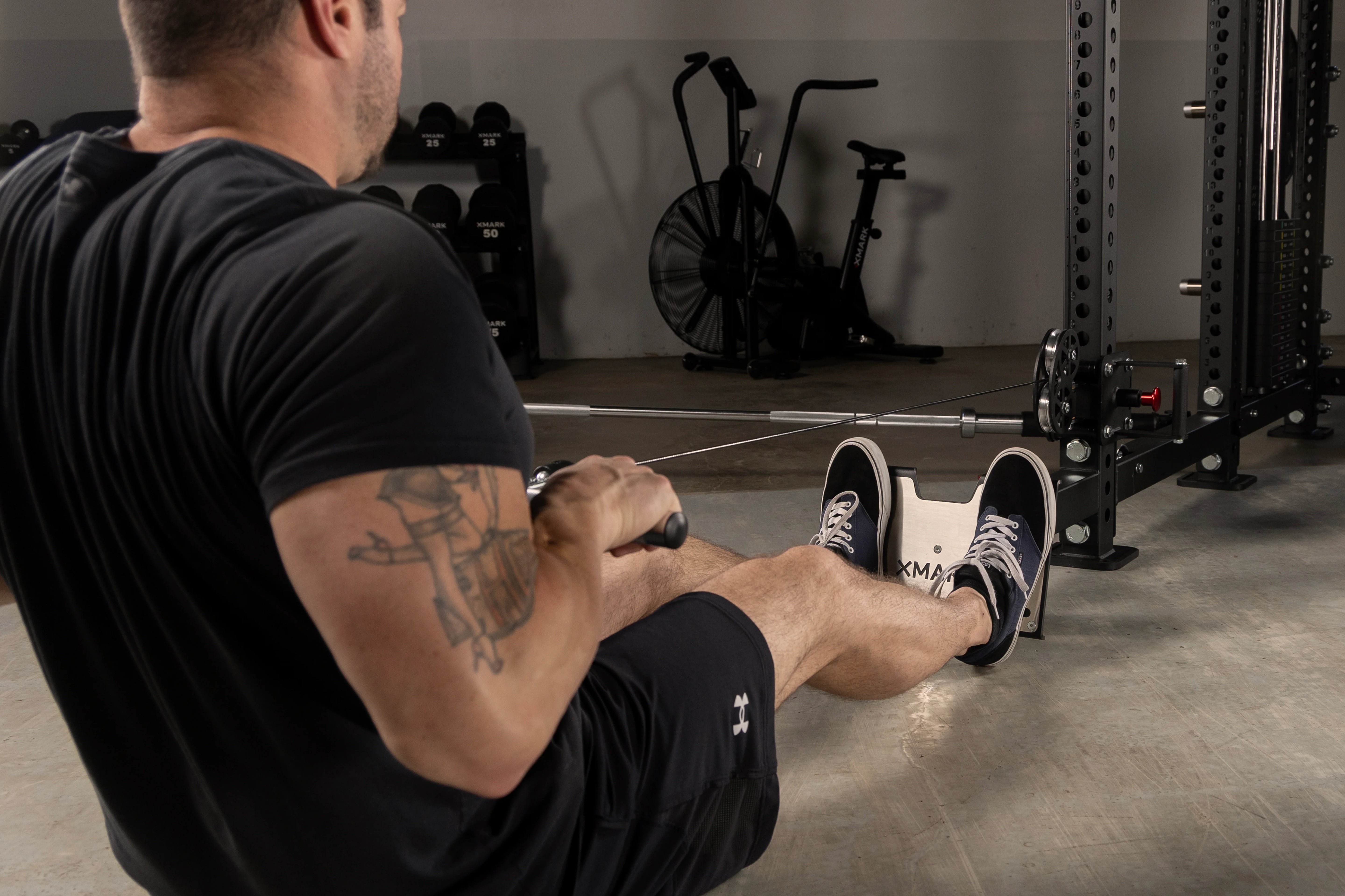 Commercial Power Rack Cable Machine, 440 lbs Total Stack Weight