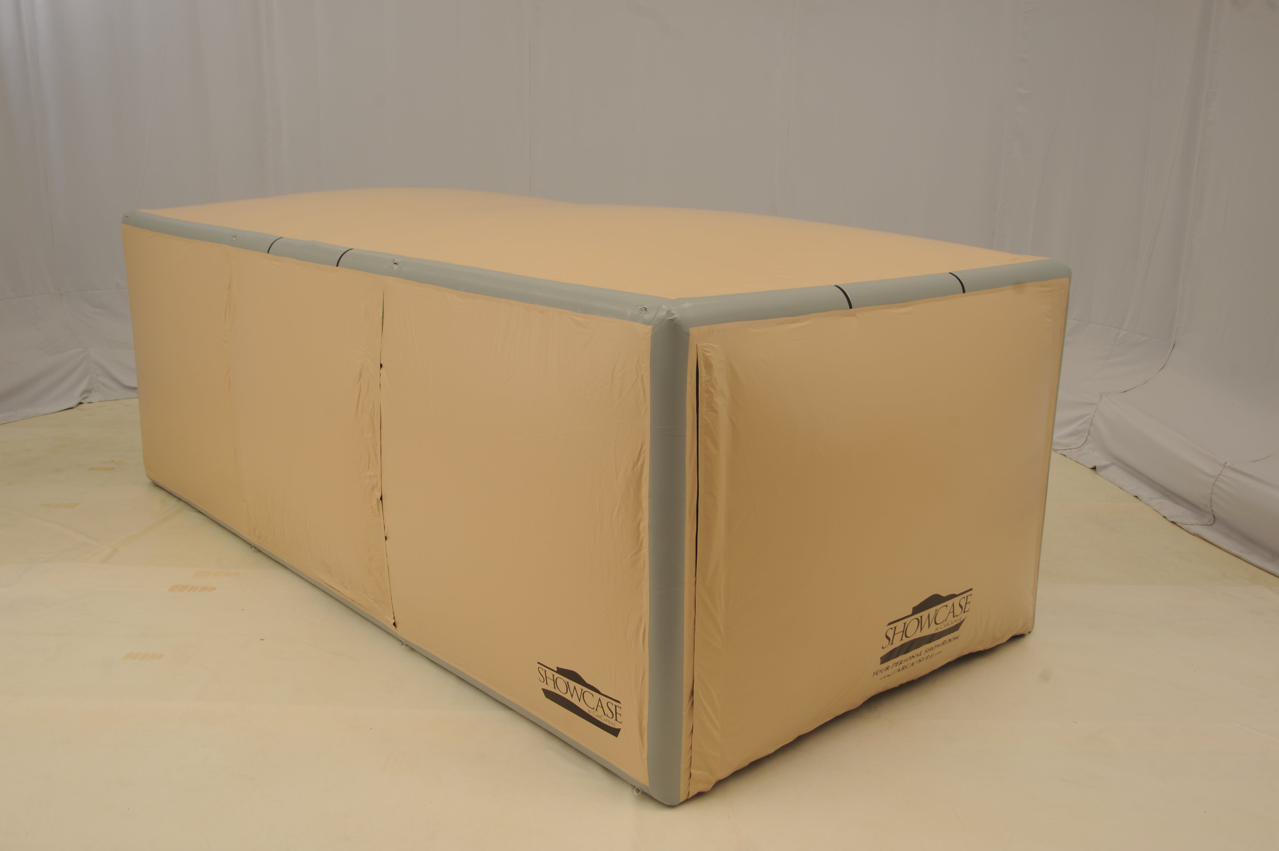 18' Oudoor Showcase Square Design Flat Roof 8" Tubes Car Port Model