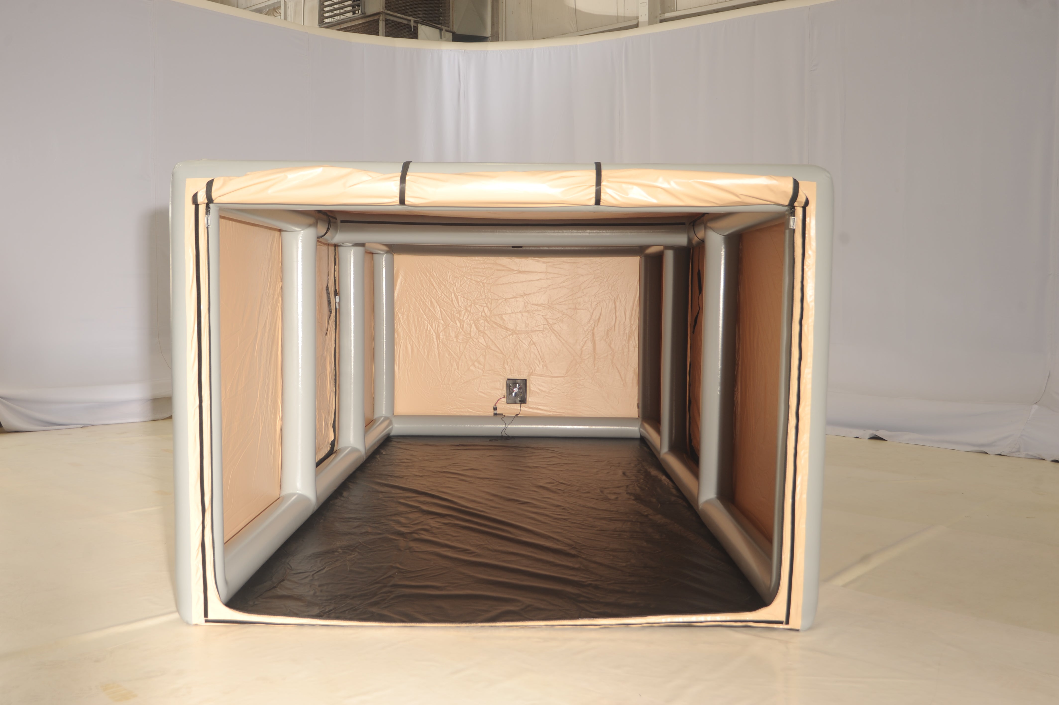18' Oudoor Showcase Square Design Flat Roof 8" Tubes Car Port Model