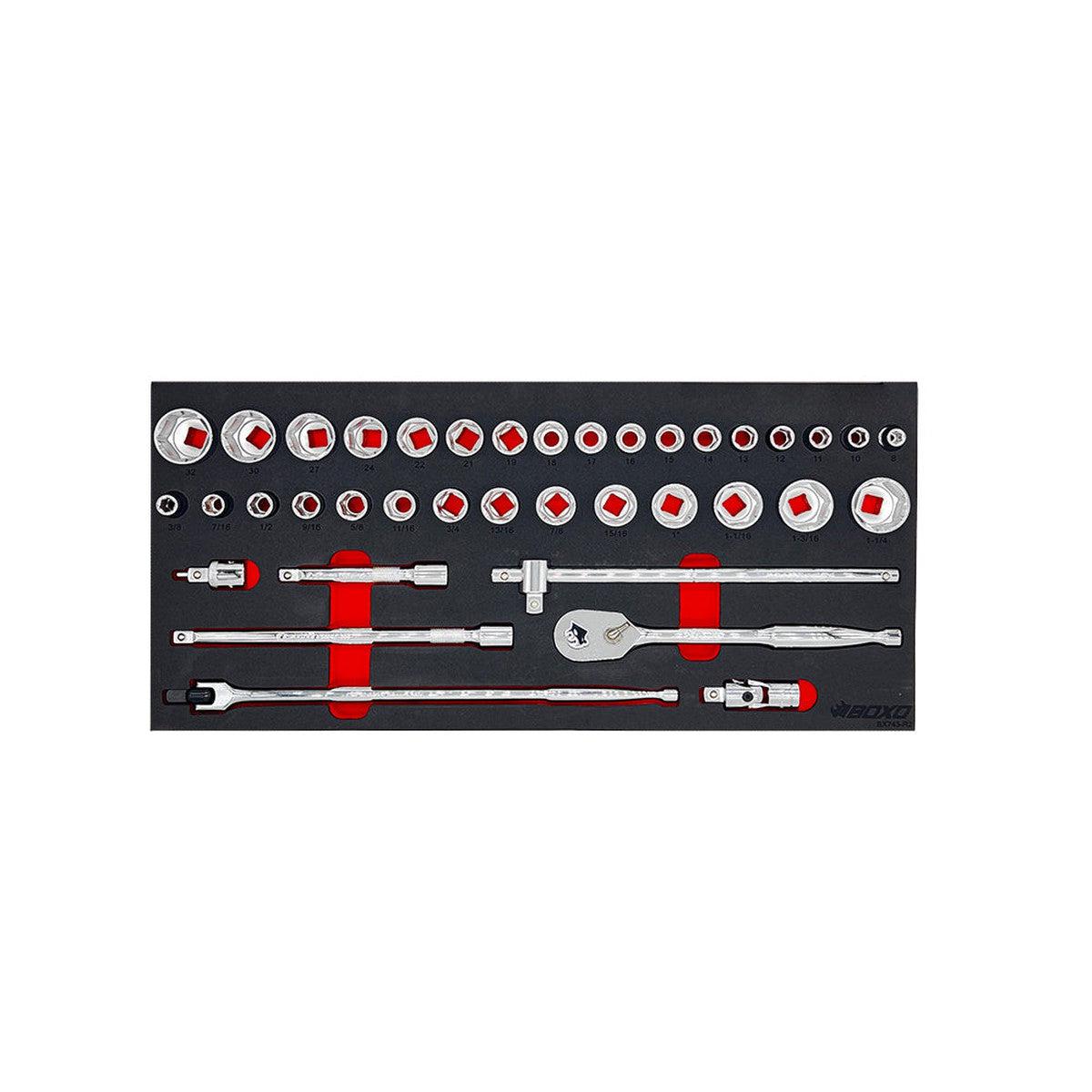 227-Piece Metric and SAE Combo 5-Drawer Hand Carry Tool Box