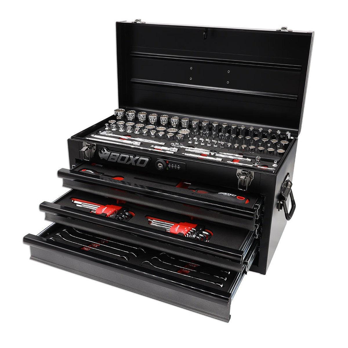 133-Piece Metric 3-Drawer Hand Carry Tool Box