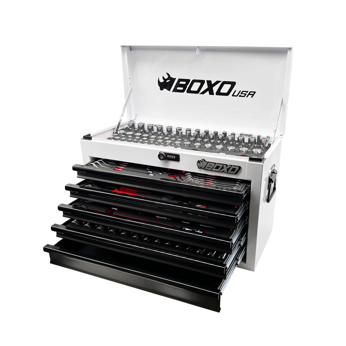 238-Piece Metric and SAE Combo 5-Drawer Hand Carry Tool Box