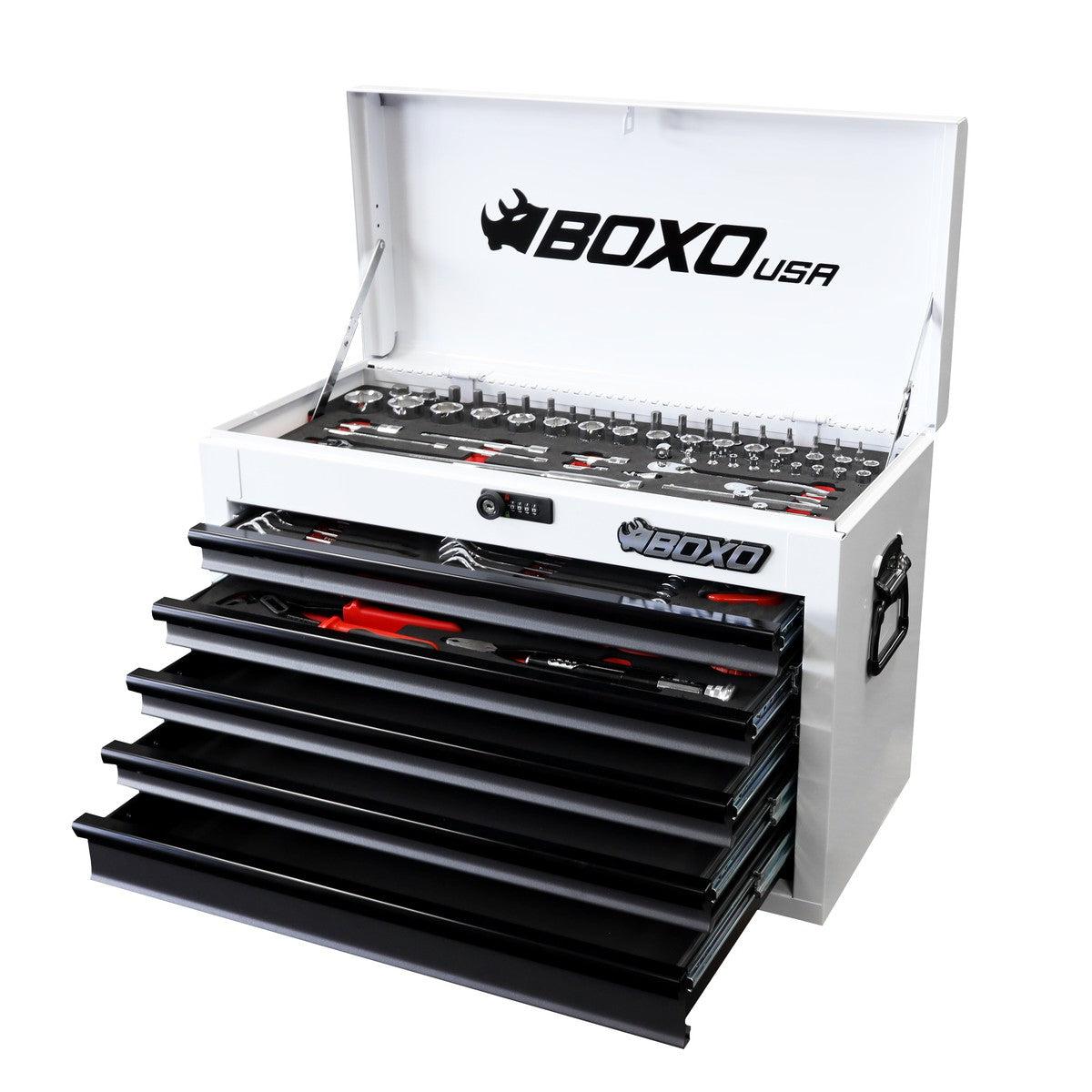 MotoBox | 103-Piece Metric Motorcycle Tool Set with 5-Drawer Hand Carry Tool Box