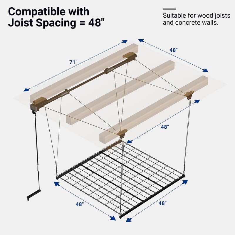 GL1 4x4 FT Garage Lifting Storage Rack