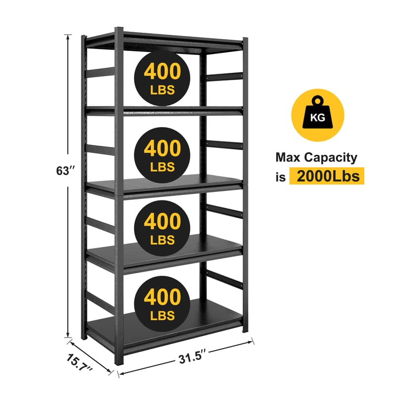 FS2B 5 Tier Heavy Duty Metal Shelving Unit