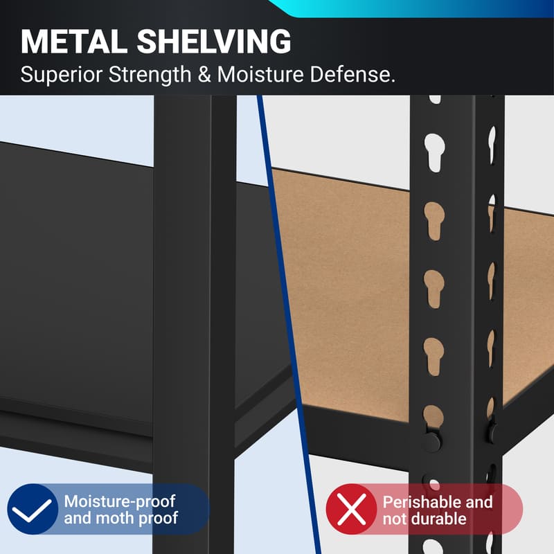 FS26B-SD 2′ × 6′ 5-Tier Metal Shelf FS26B-SD