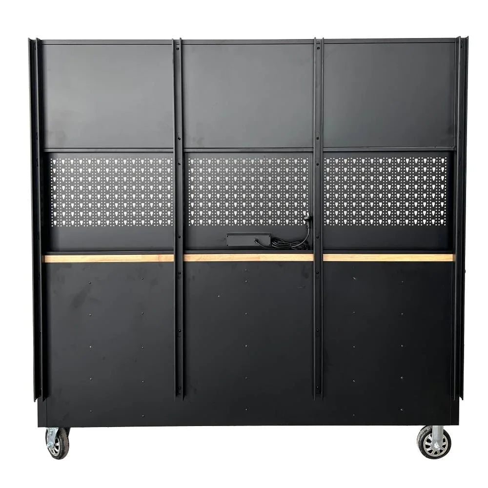 72 inch Rolling Garage Cabinets with Pegboard
