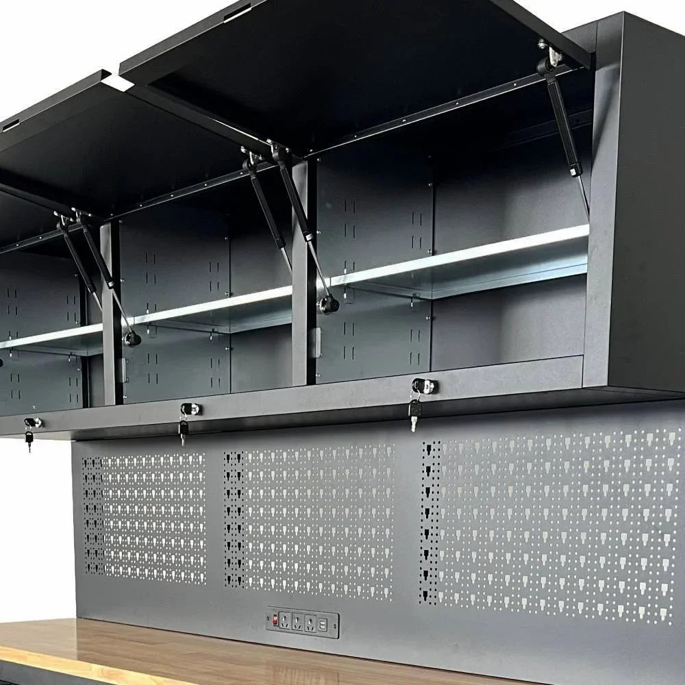 72 inch Rolling Garage Cabinets with Pegboard