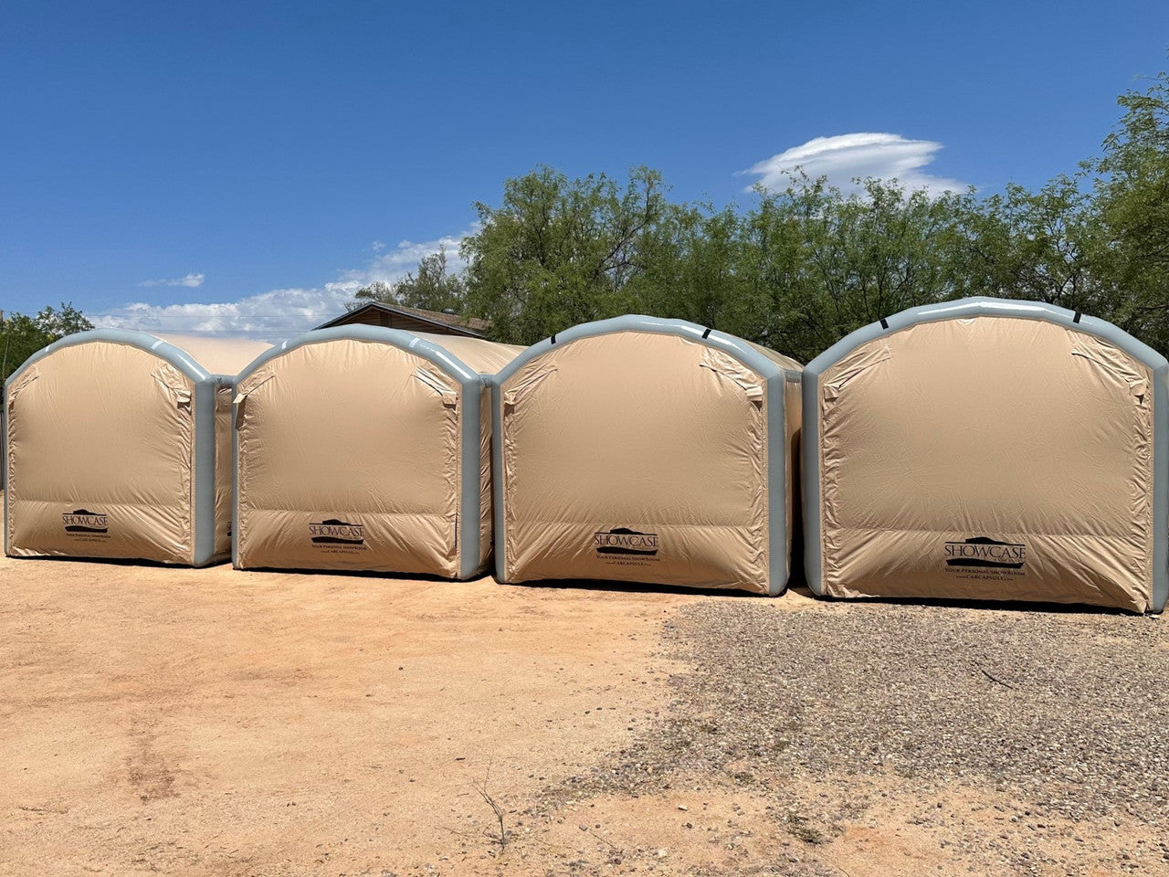20' Arched Roof 8' High Outdoor Showcase (20x10x6' with 8' Arch) (72" Drive In Height & 96" Drive In Width) BACKORDER ETA 9-20
