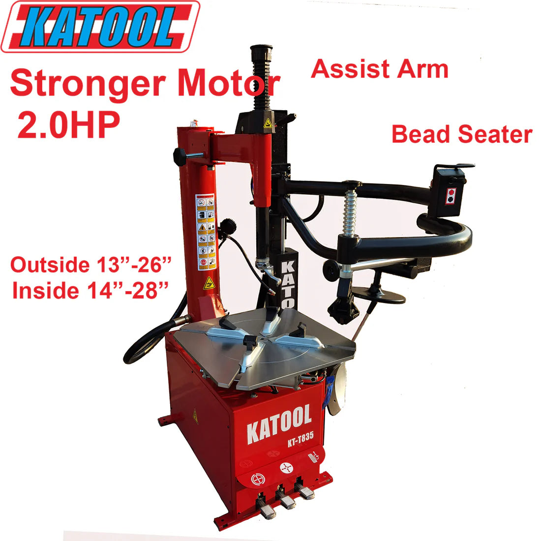 Combo 13: Tire Changer KT-T835 & Wheel Balancer KT-B700 w/ adaptors