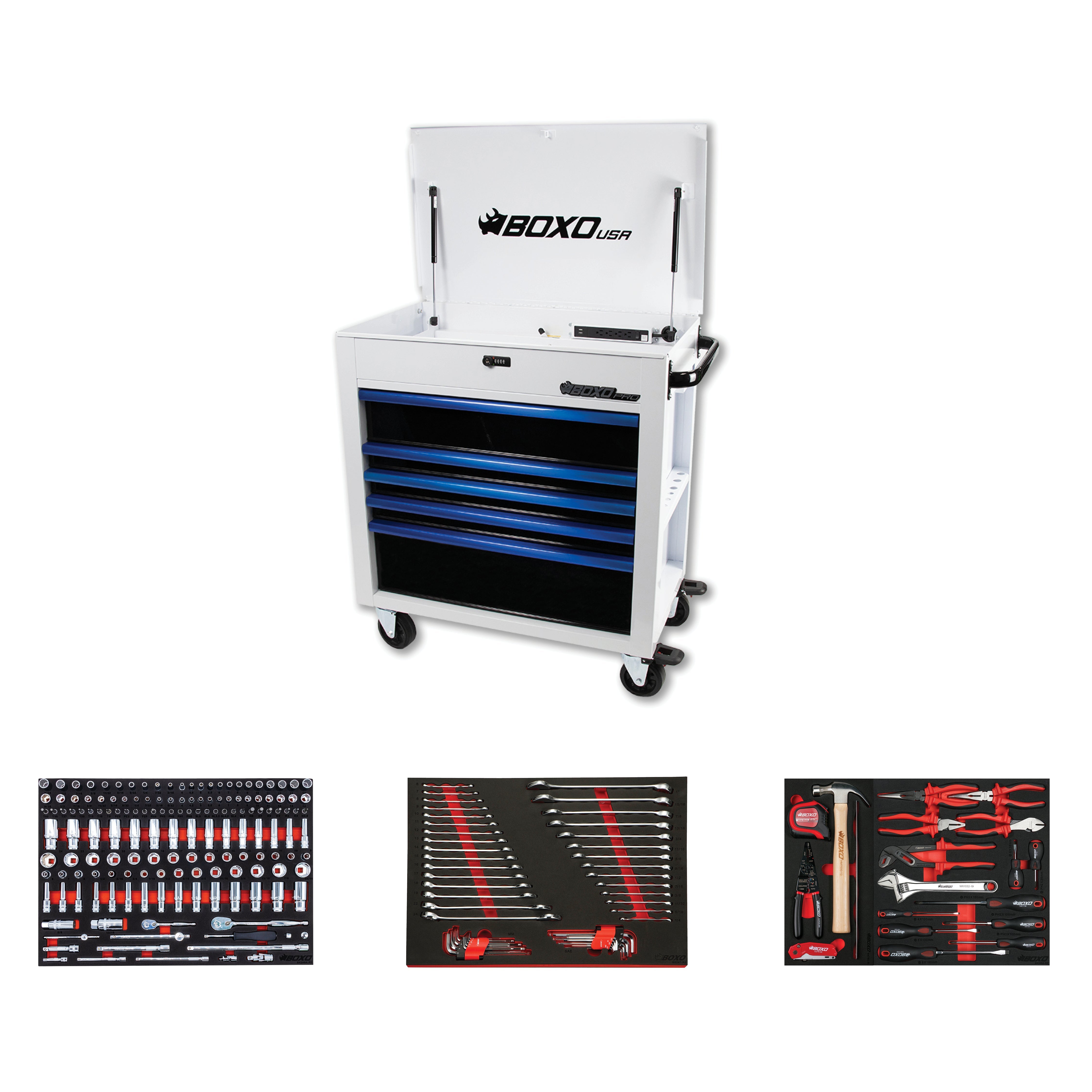 Pro Series | 35" 5-Drawer Flip-Top Service Cart Tool Box