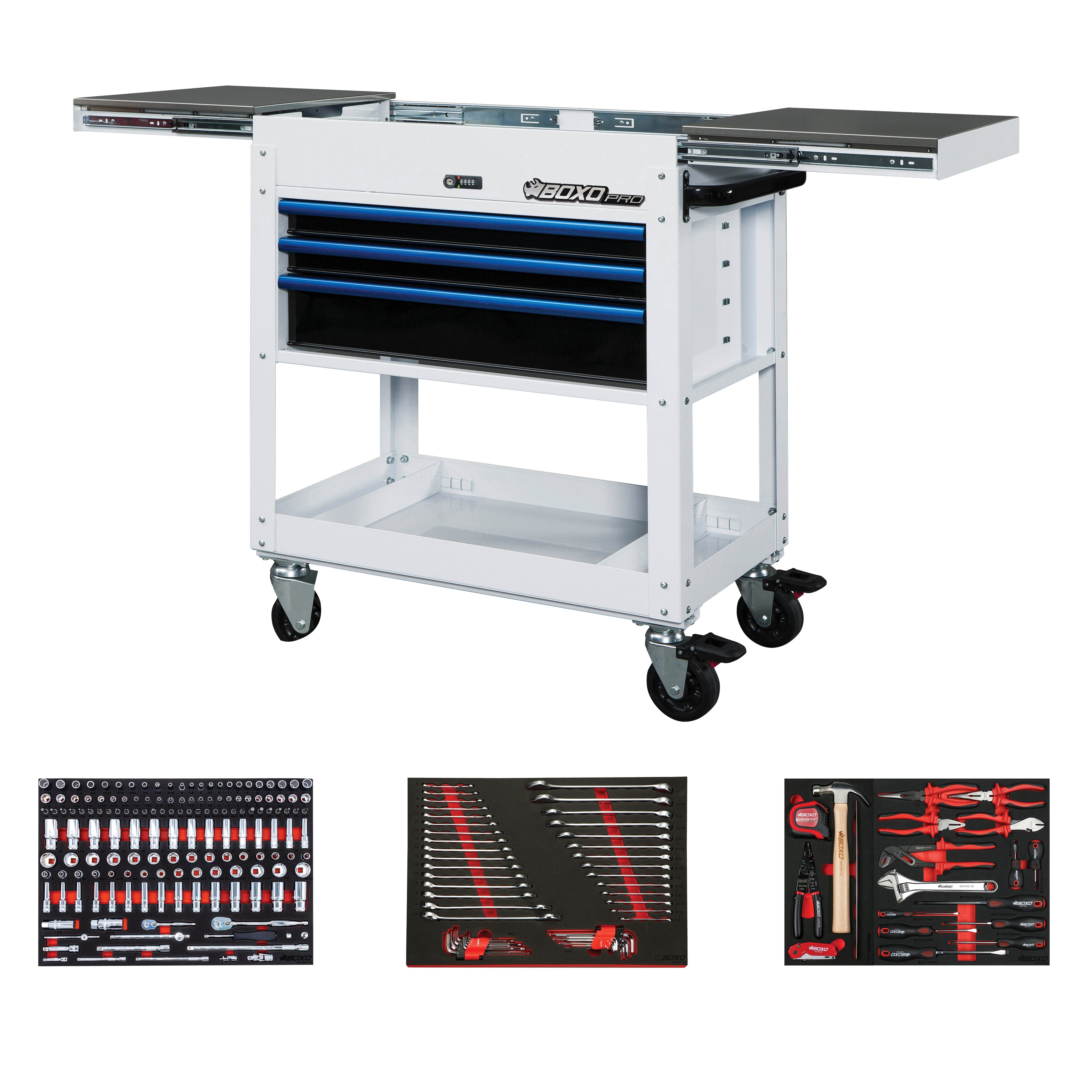 Pro Series | 35" 3-Drawer Slide-Top Service Cart Tool Box