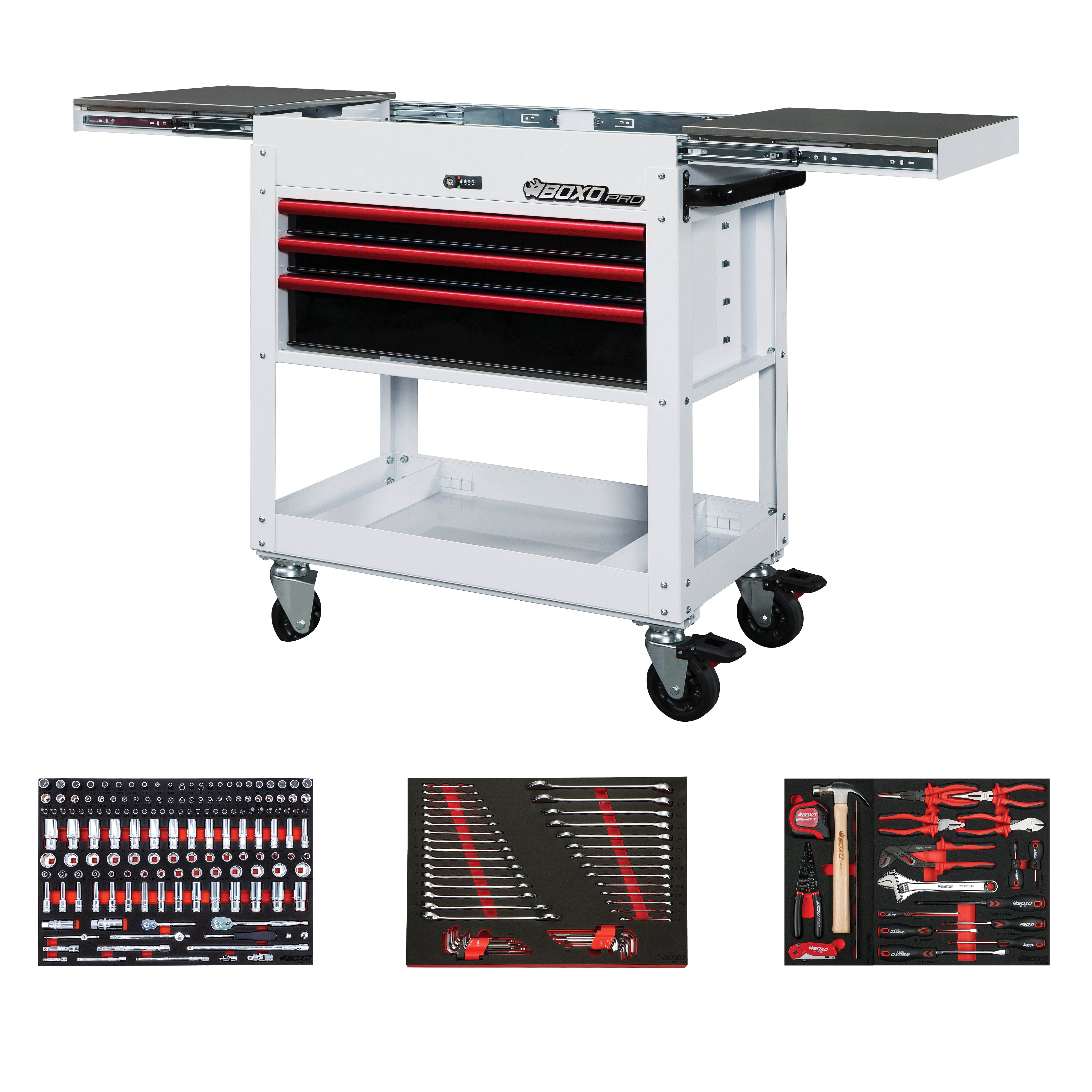 Pro Series | 35" 3-Drawer Slide-Top Service Cart Tool Box