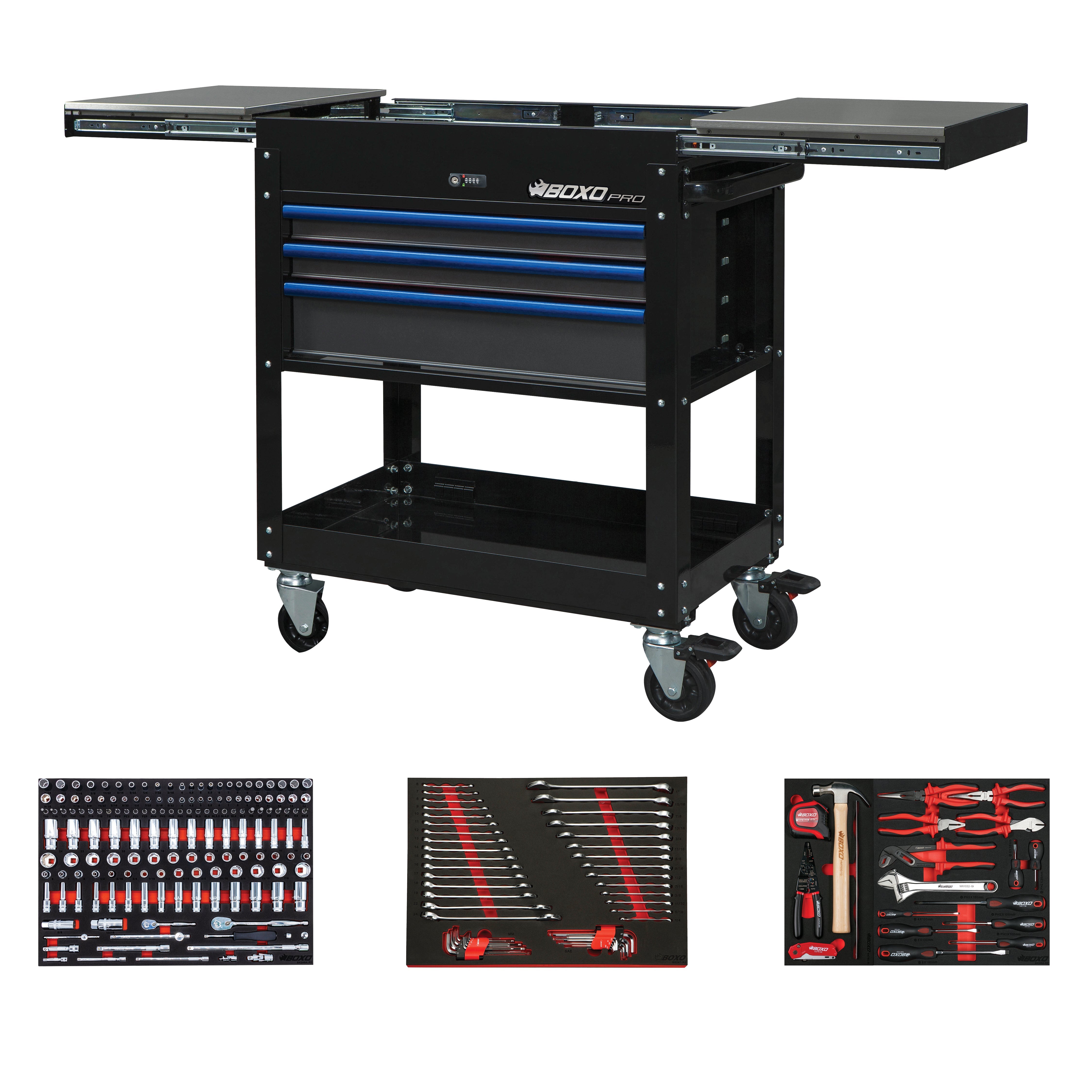 Pro Series | 35" 3-Drawer Slide-Top Service Cart Tool Box