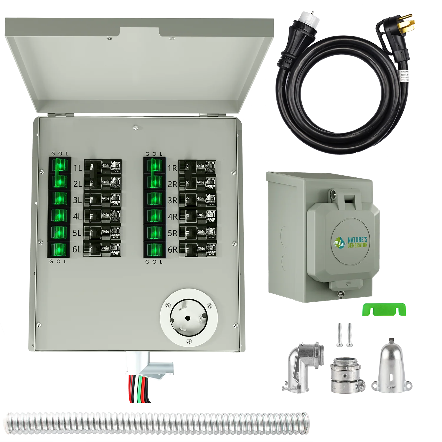 12-Circuit 120/240V 50A Non-Automatic Transfer Switch