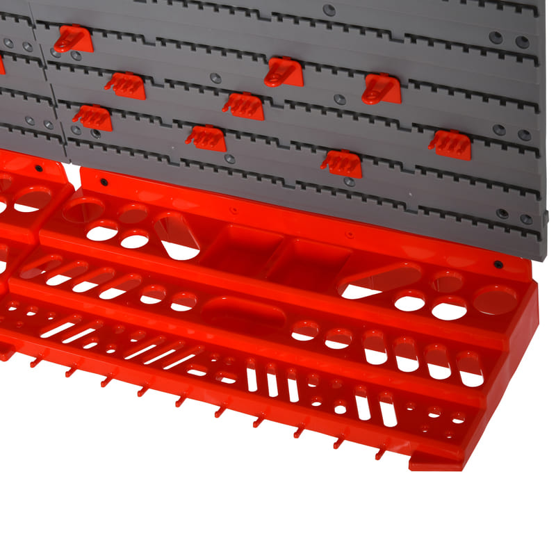 54 Piece Pegboard Wall Mounted and Shelf Tool Organizer