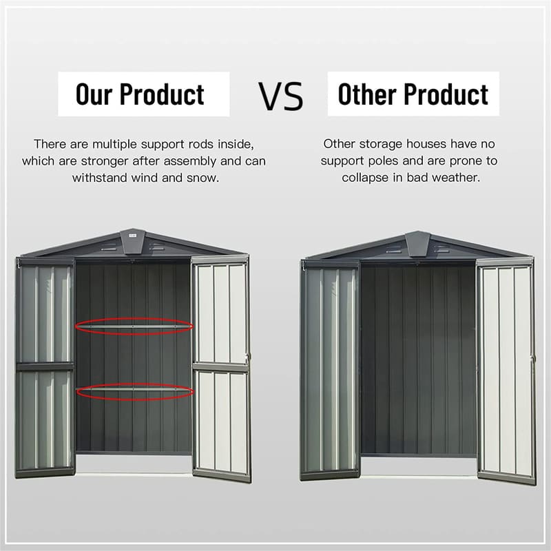 5.7x3 FT Outdoor Storage Shed